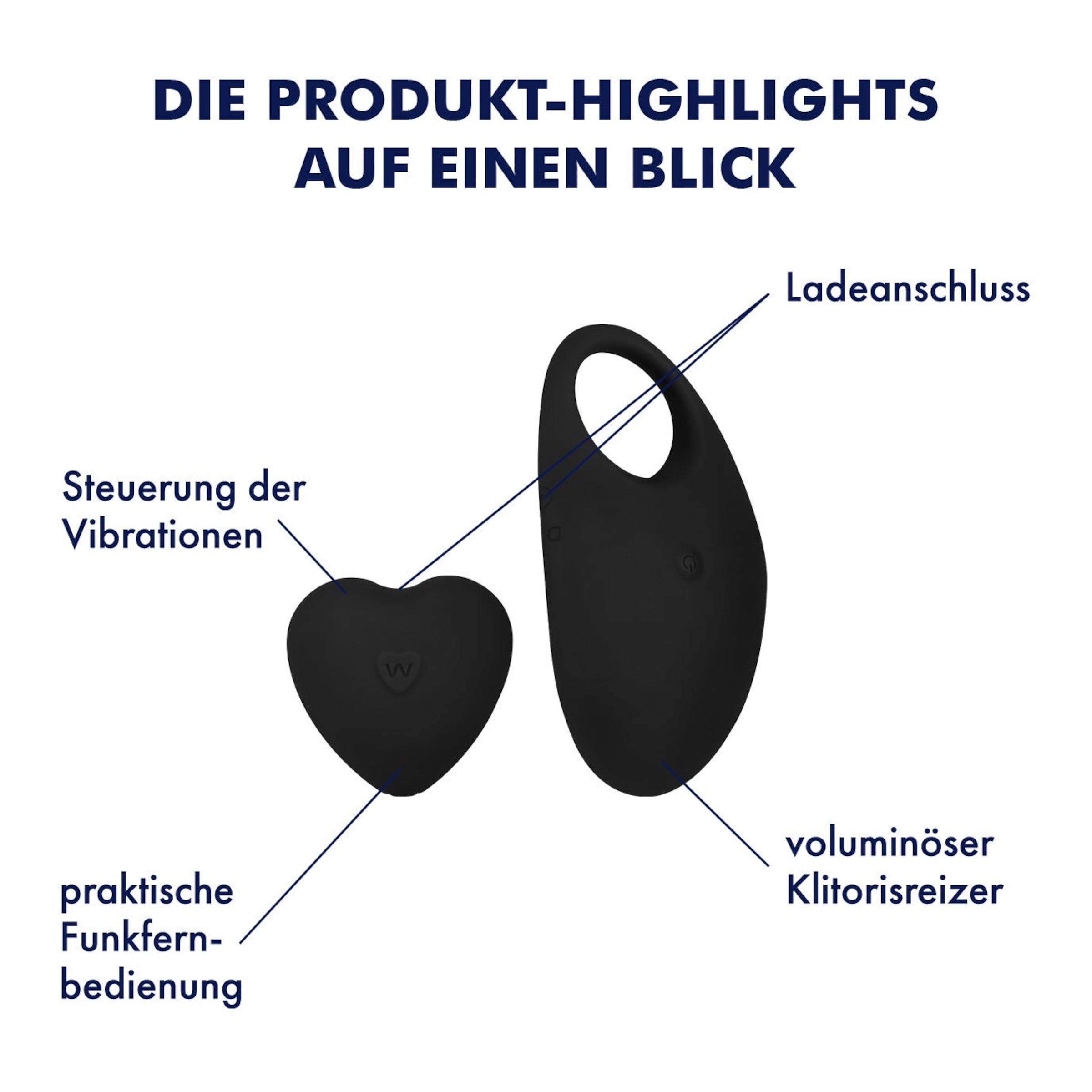 Penisring mit Funkfernbedienung, 3 5 cm