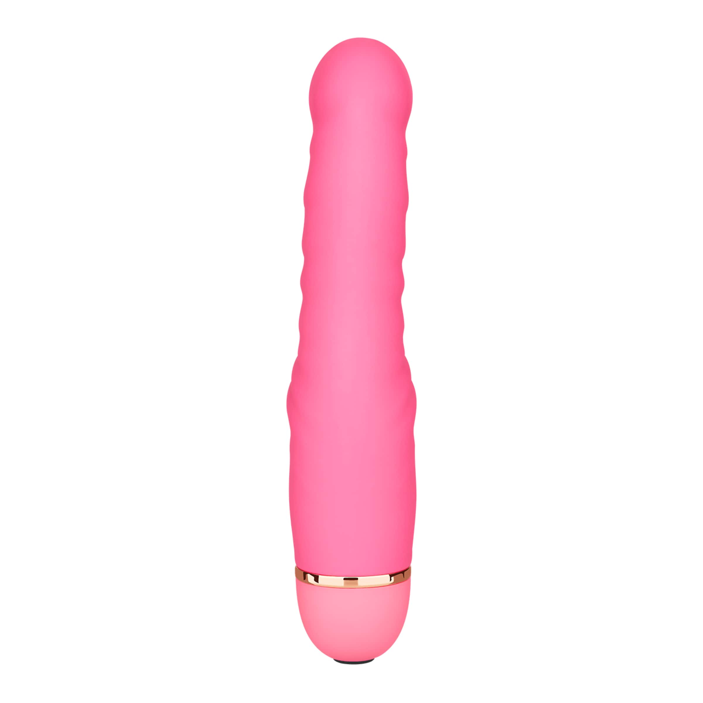 Gerippter G-Punkt-Vibrator aus Silikon, 17 cm