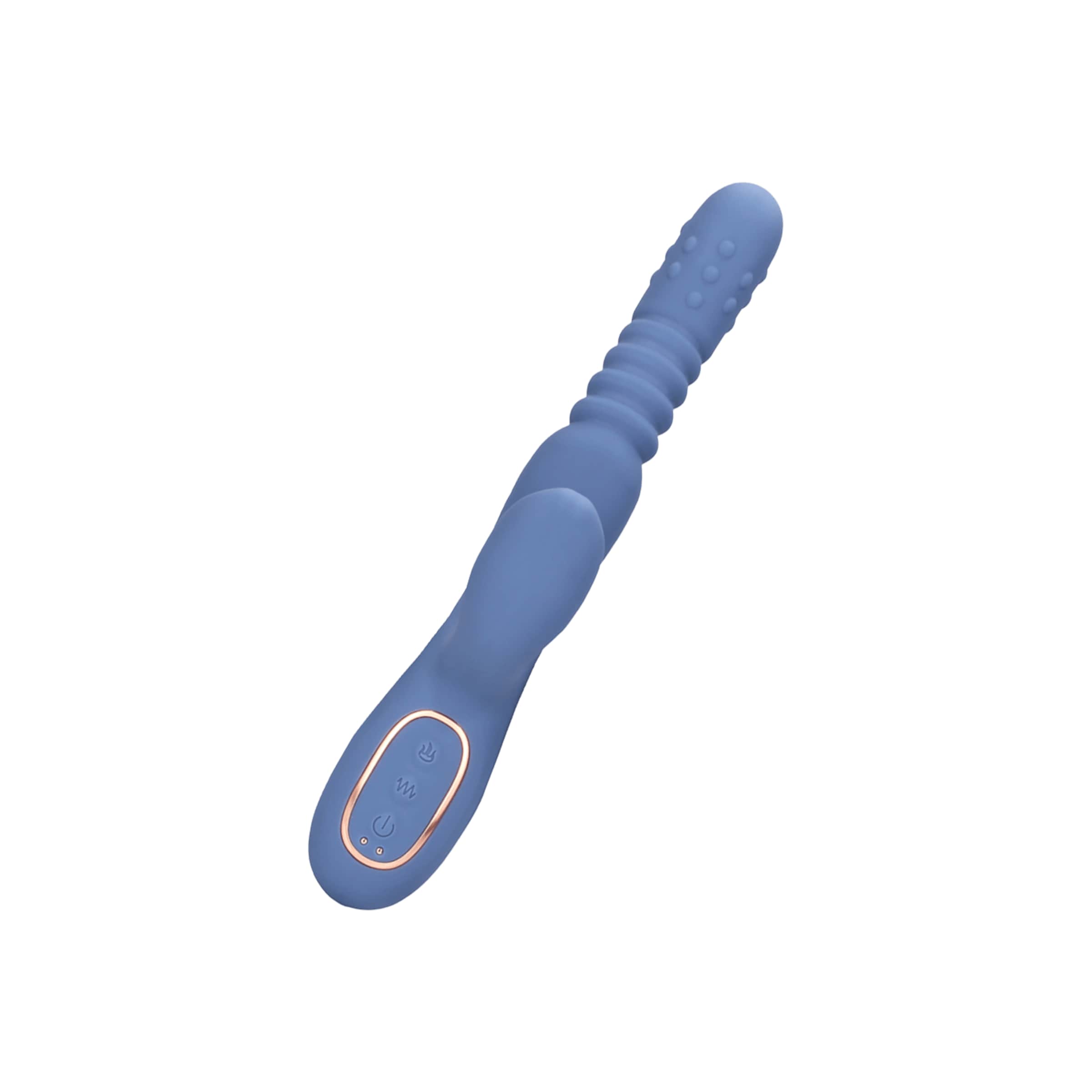 Warming Rotating Beads and Thrusting Rabbit Vibrator, 24 cm