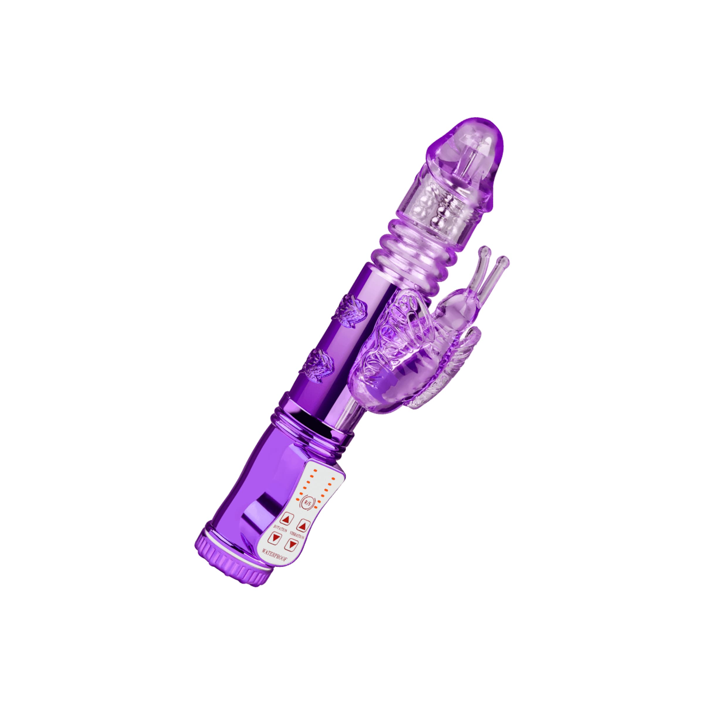 Stoßender Perlen vibrator, 24 cm