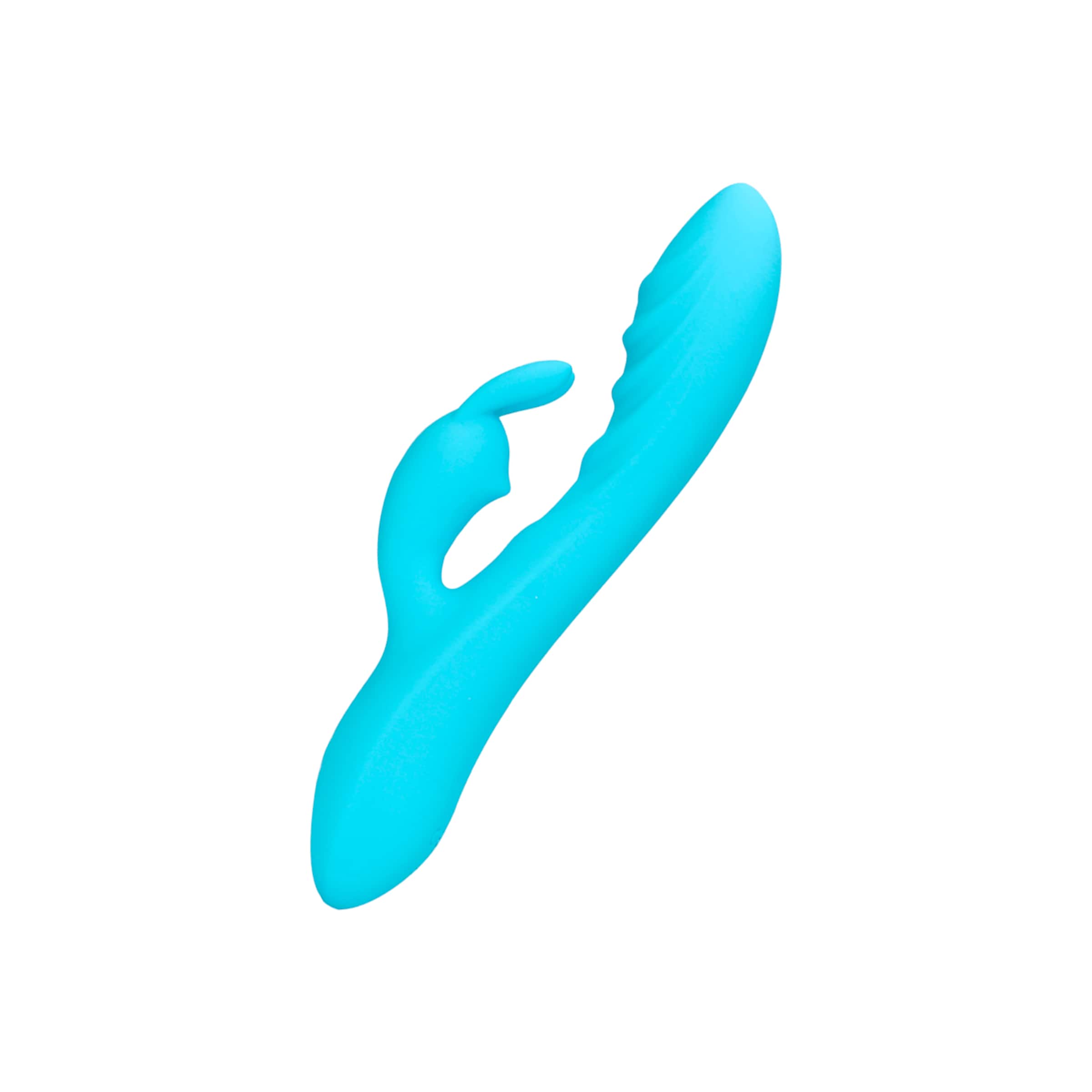 Ribbed Ultra Soft Silicone Rabbit Vibrator, 21 cm