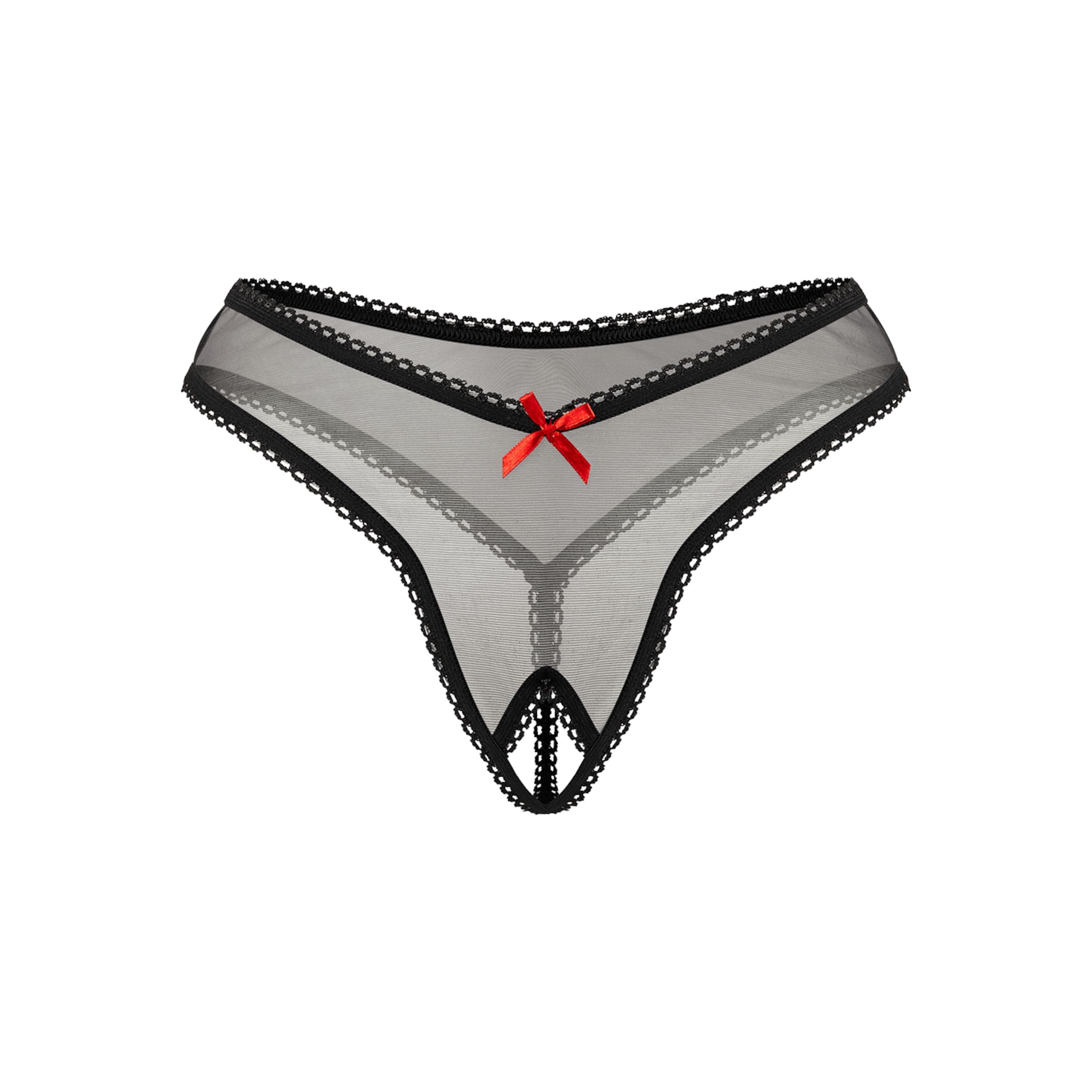 Schicker Ouvert-String mit Ziernaht