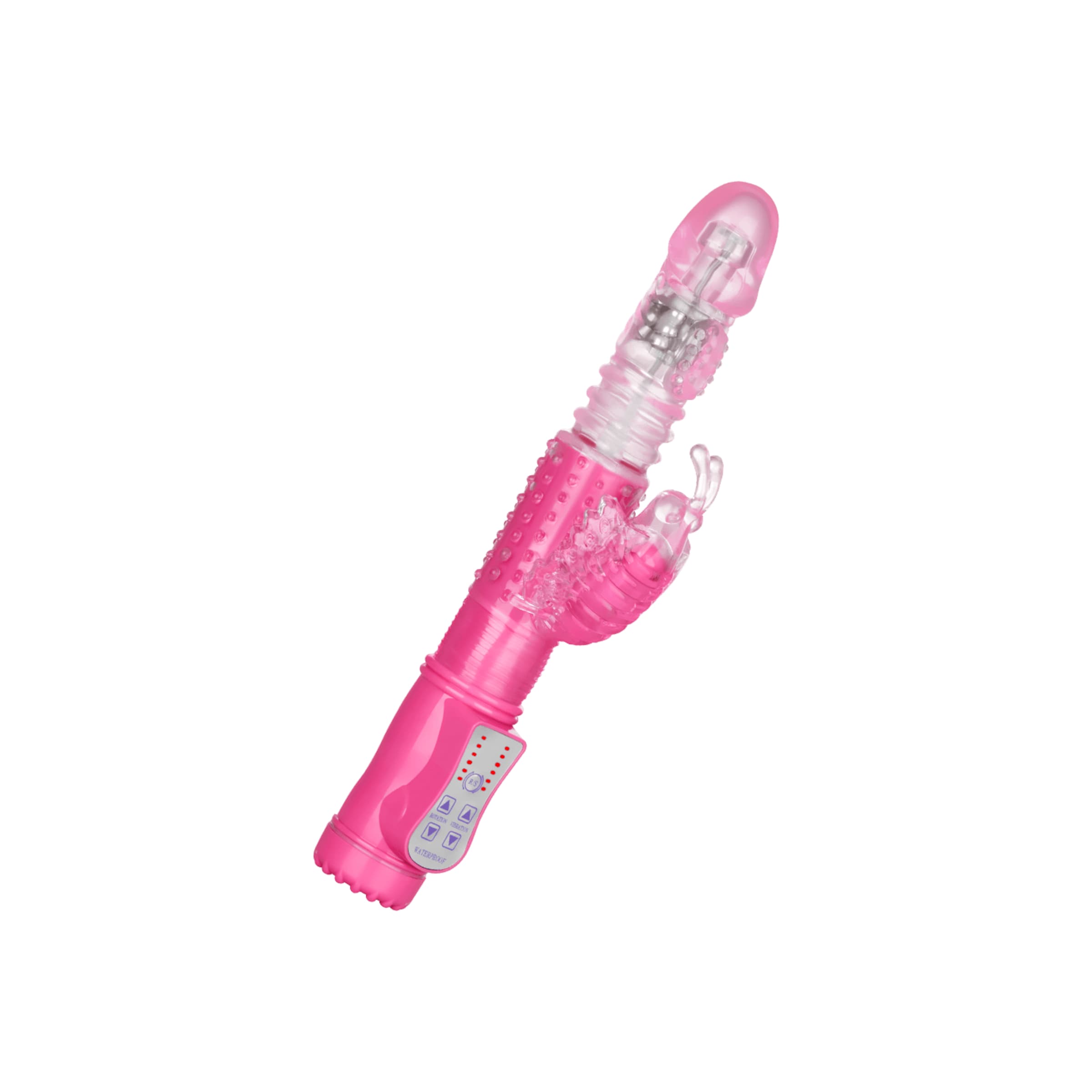 Stoßender Perlen vibrator wieder aufladbar, 25,5 cm