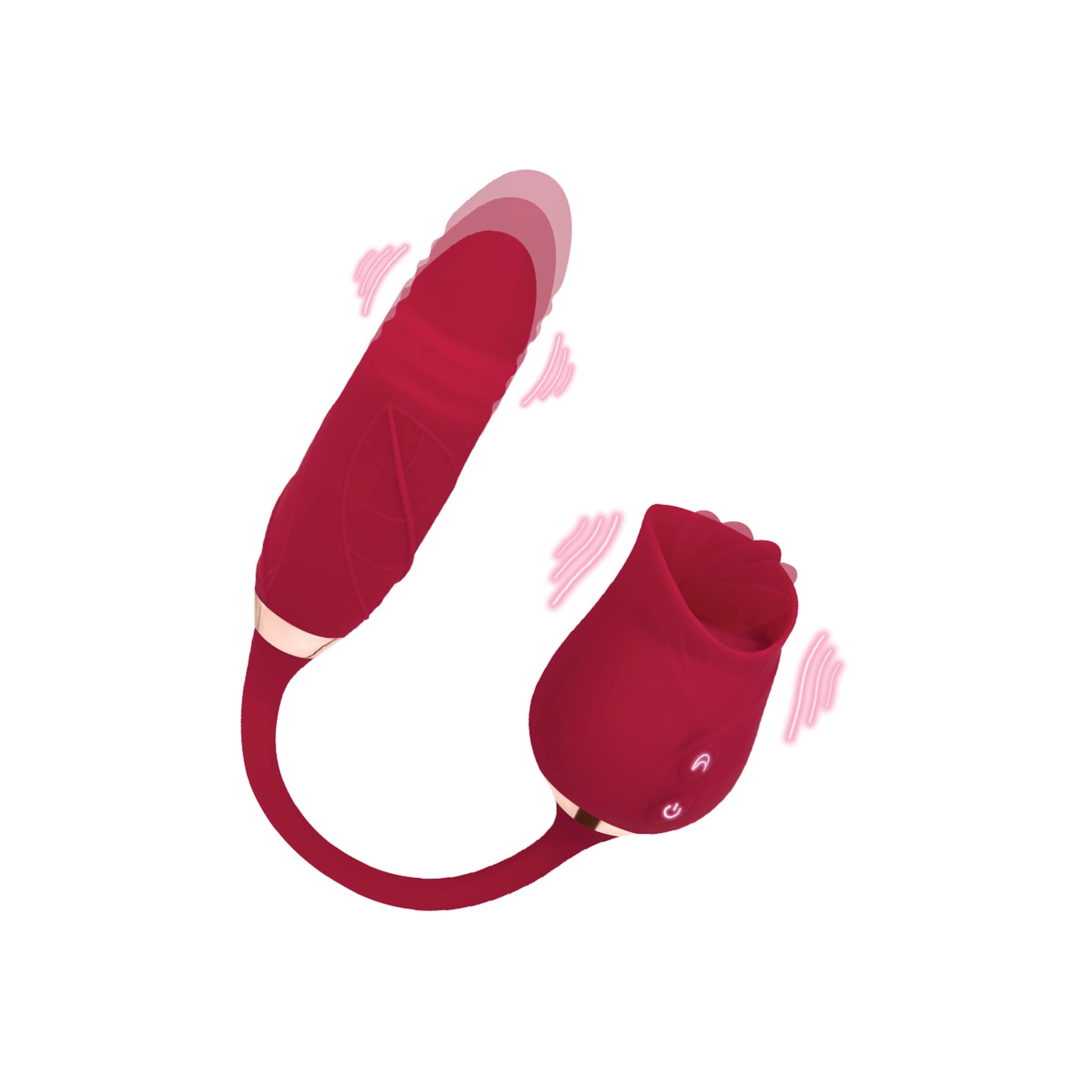 2-in-1 Vibrator Ooh Lala Lick, 30 cm