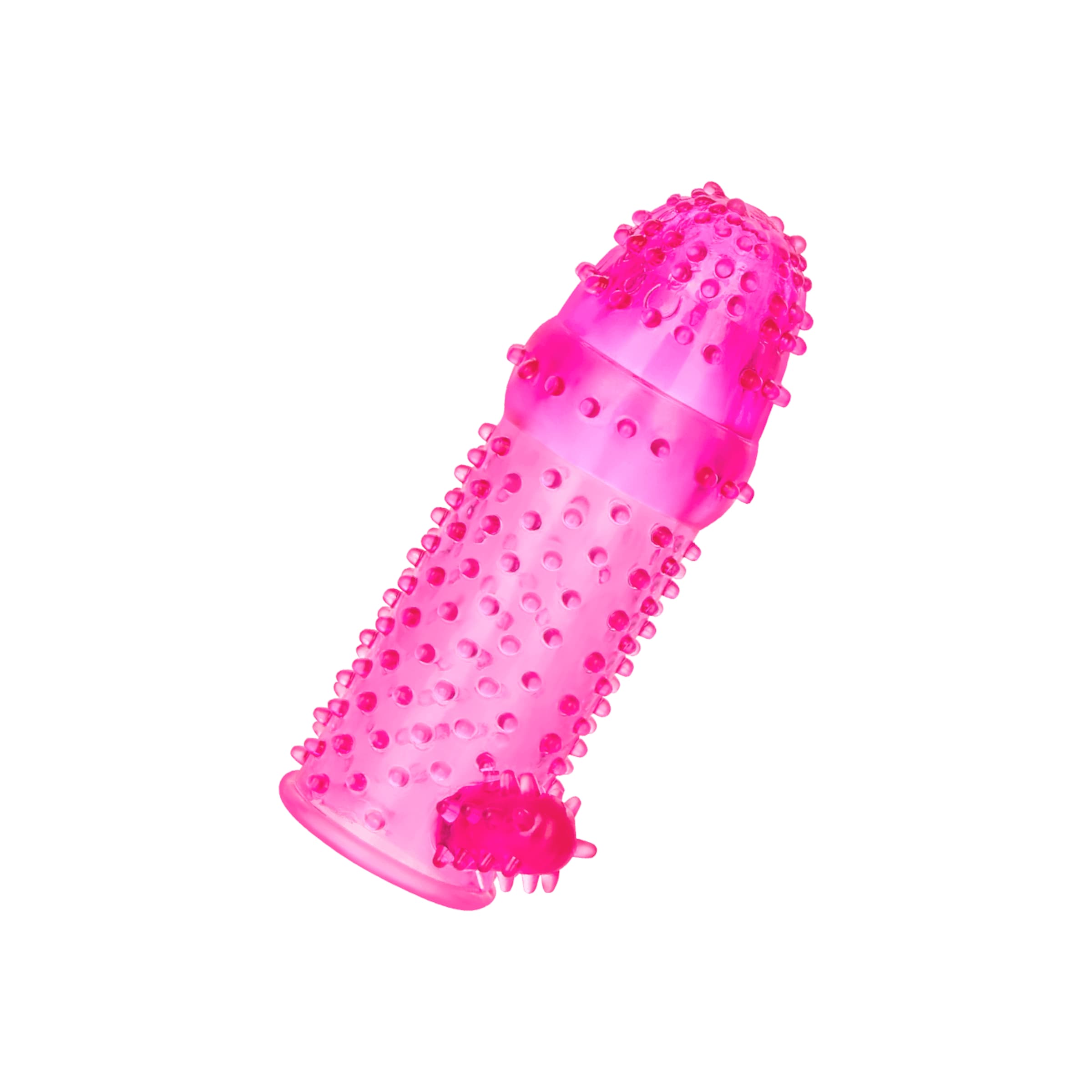 Genoppte Penishülle mit Klitorisreizer, 13 cm