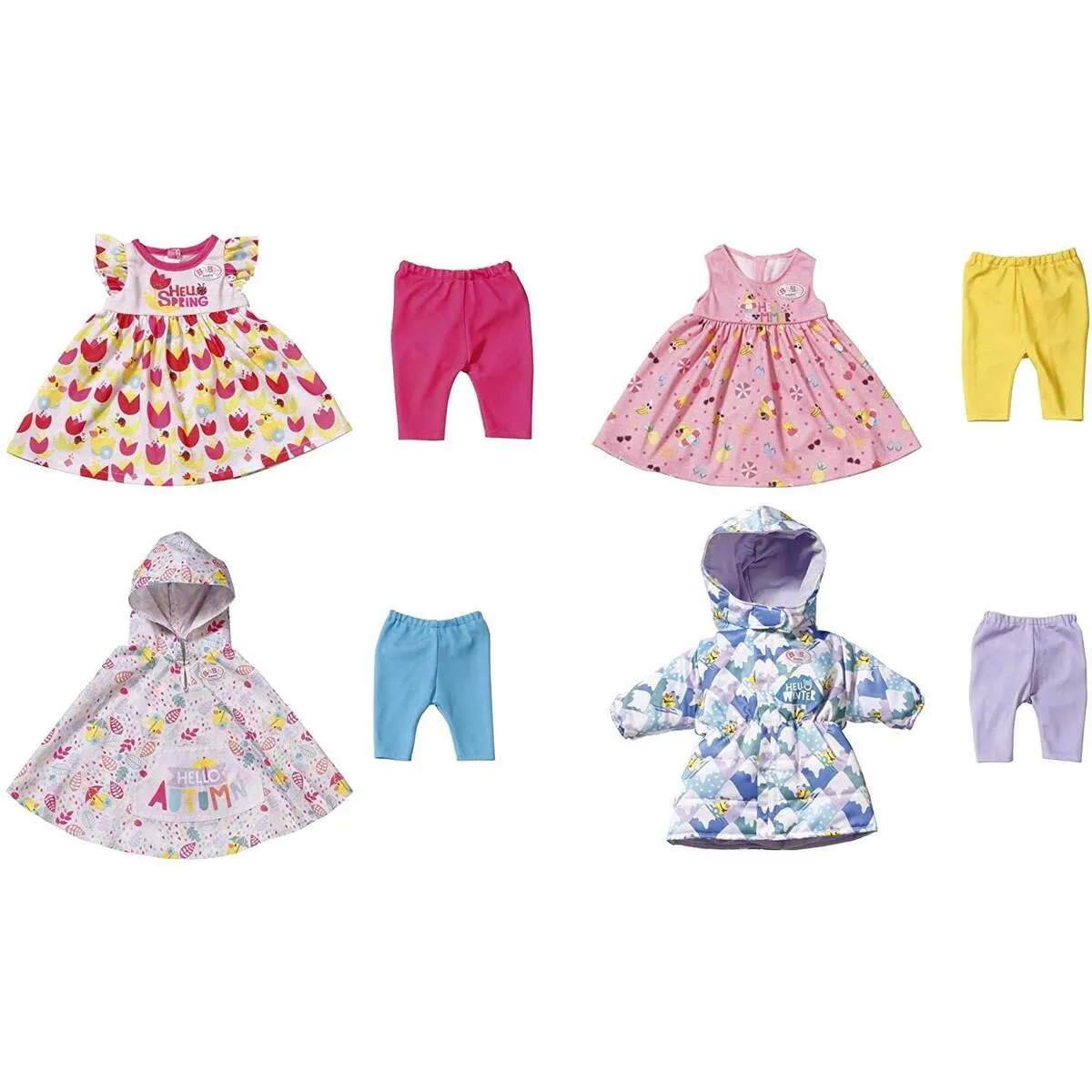 BABY born® 829424 4 Jahreszeiten Outfit Set 43 cm