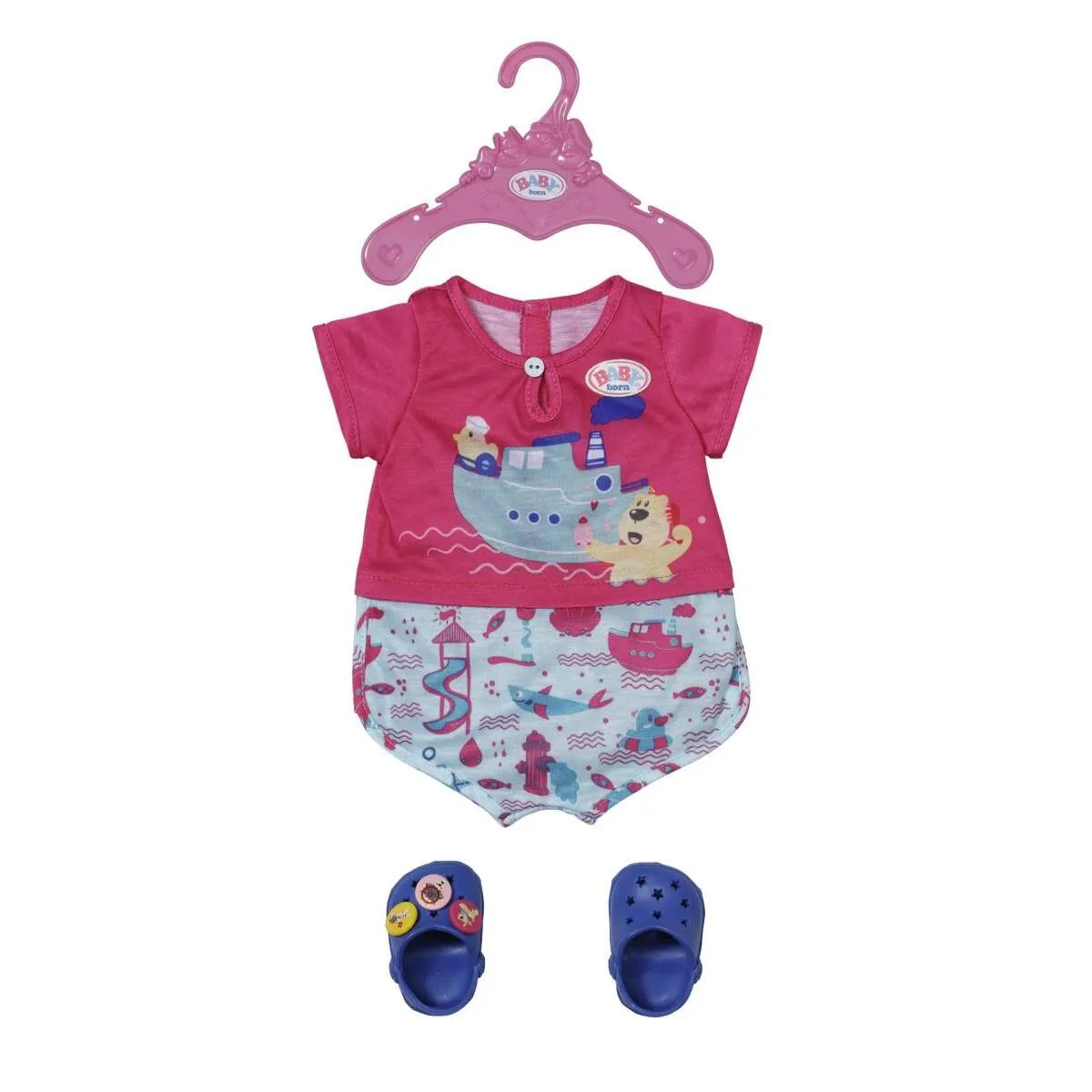 BABY born® 830628 Bath Pyjamas & Clogs 43 cm