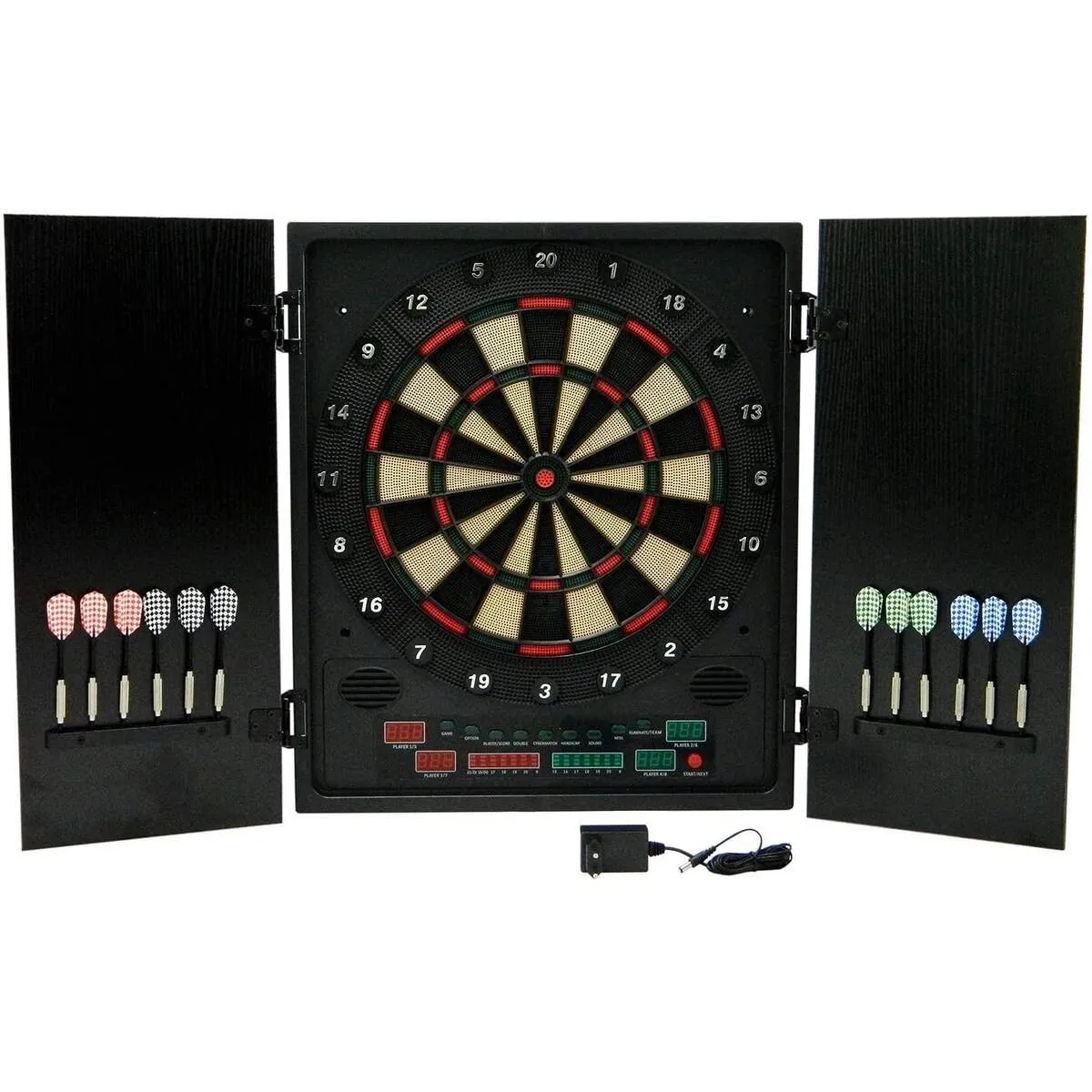 BEST Sporting Elektronische Dartscheibe Glasgow mit 12 Dartpfeilen und LED Display