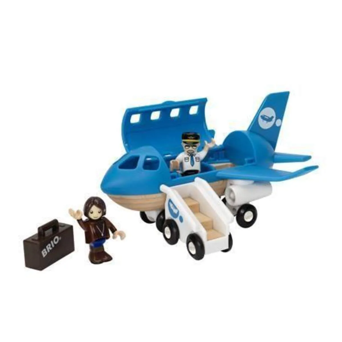 BRIO 63330600 BRIO World - Blaues Flugzeug