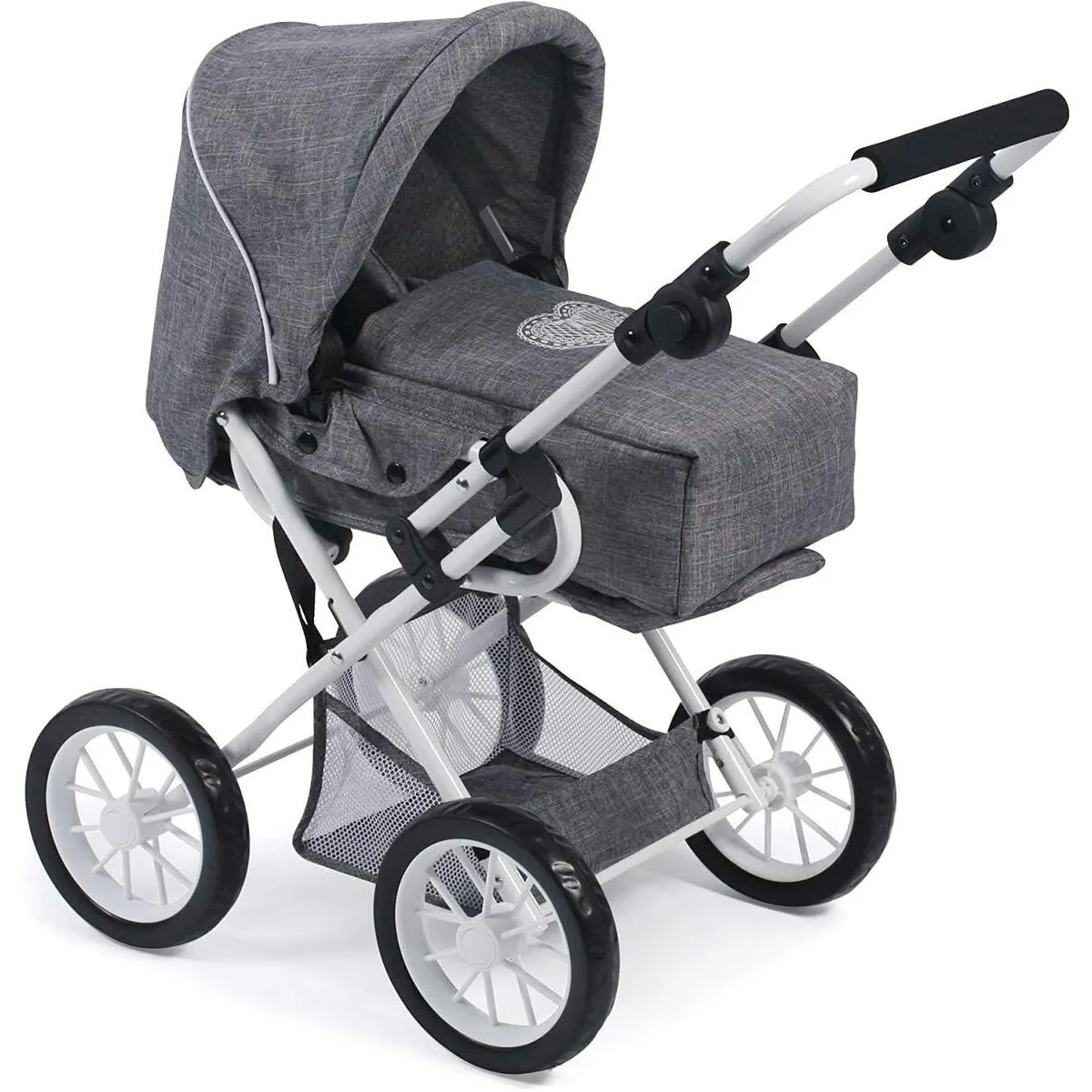 Kombi-Puppenwagen LENI, Jeans Grey
