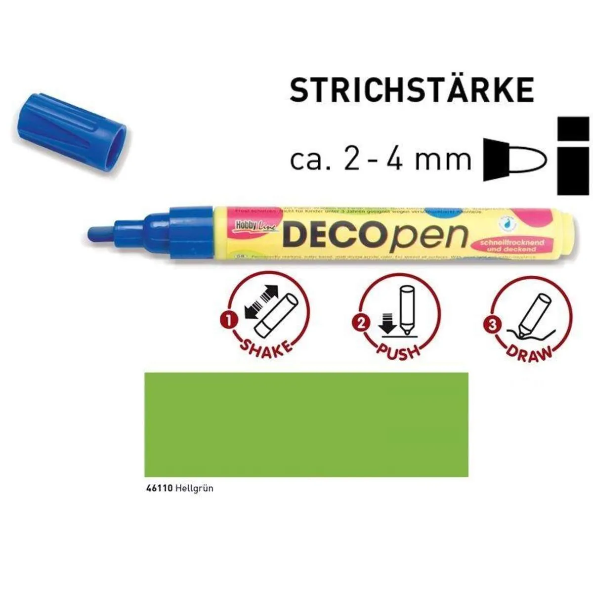 KREUL 46110 DecoPen Hellgrün 2-4 mm