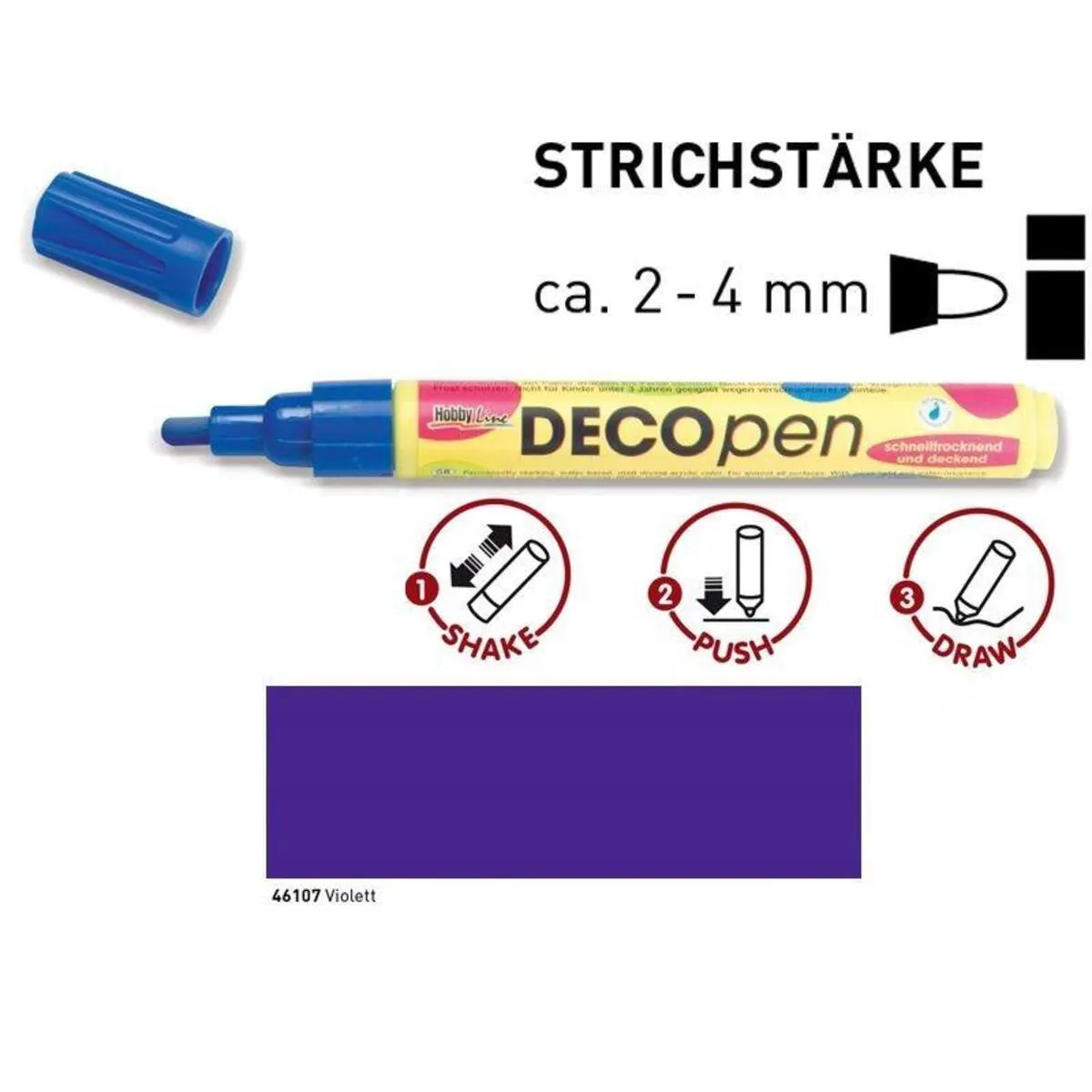 KREUL 46107 DecoPen Violett 2-4 mm