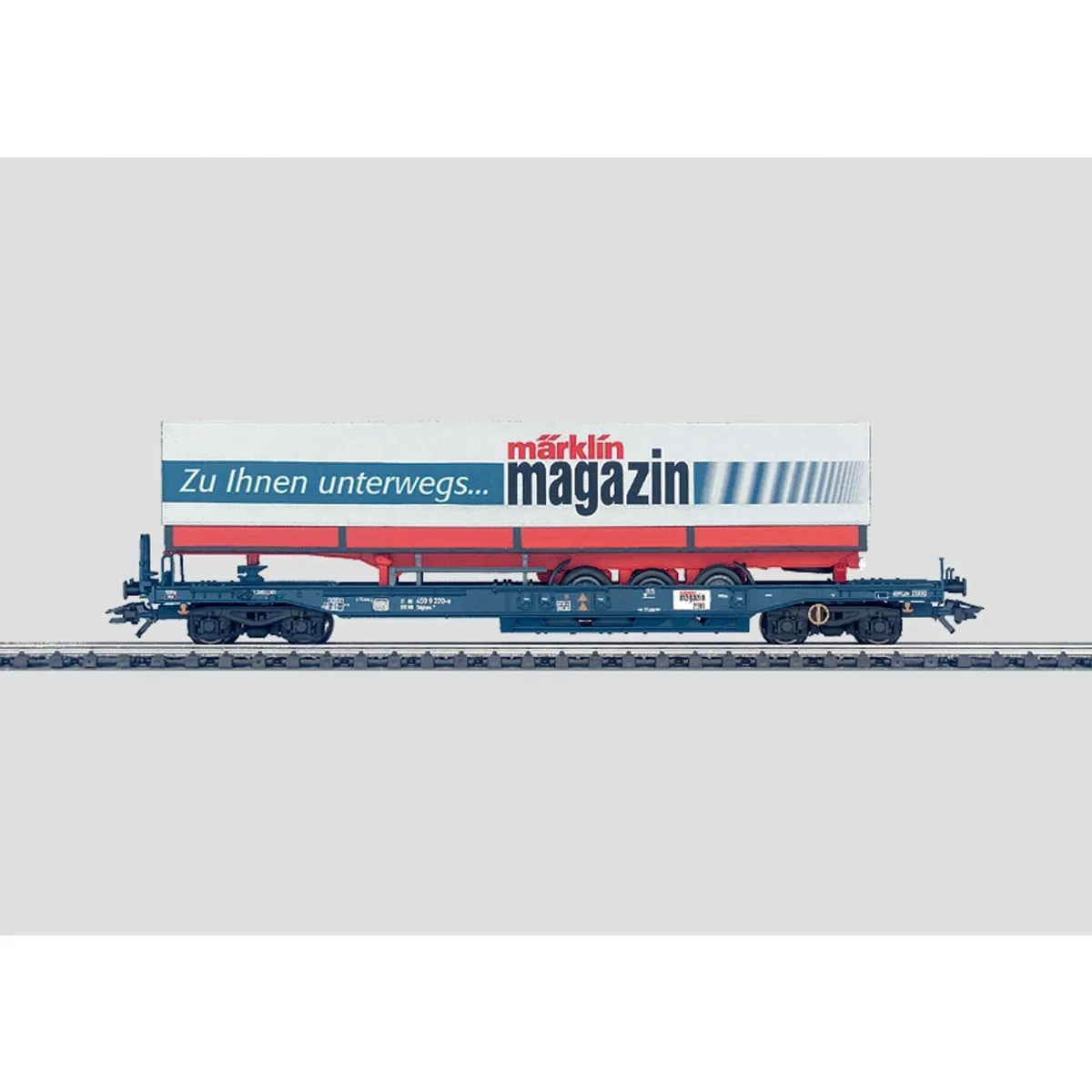 Märklin 47447 H0 Märklin Magazin-H0-Jahreswagen 2003 Einheitstaschenwagen Sdgkms 707 mit LKW-Sattelanhänger, Privat, Ep. V