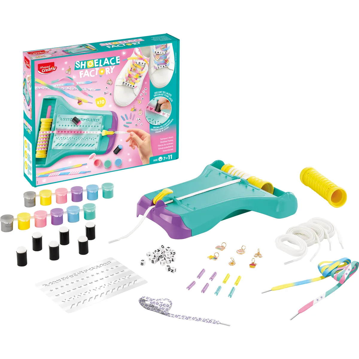 Maped Kreativ-Set SHOELACE FACTORY für personalisierte Schnürsenkel