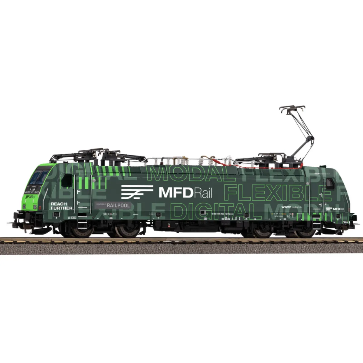 PIKO 71330 H0 Sound-Elektrolok/Sound BR 186 'MFD Rail', Railpool, Ep. VI