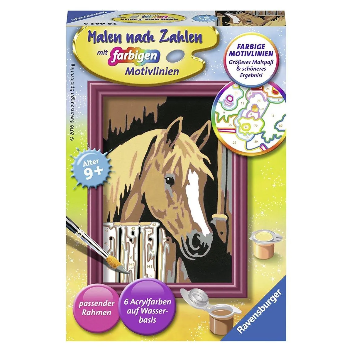 Ravensburger 29685 CreArt, Malen nach Zahlen Kinder - Pferd im Stall