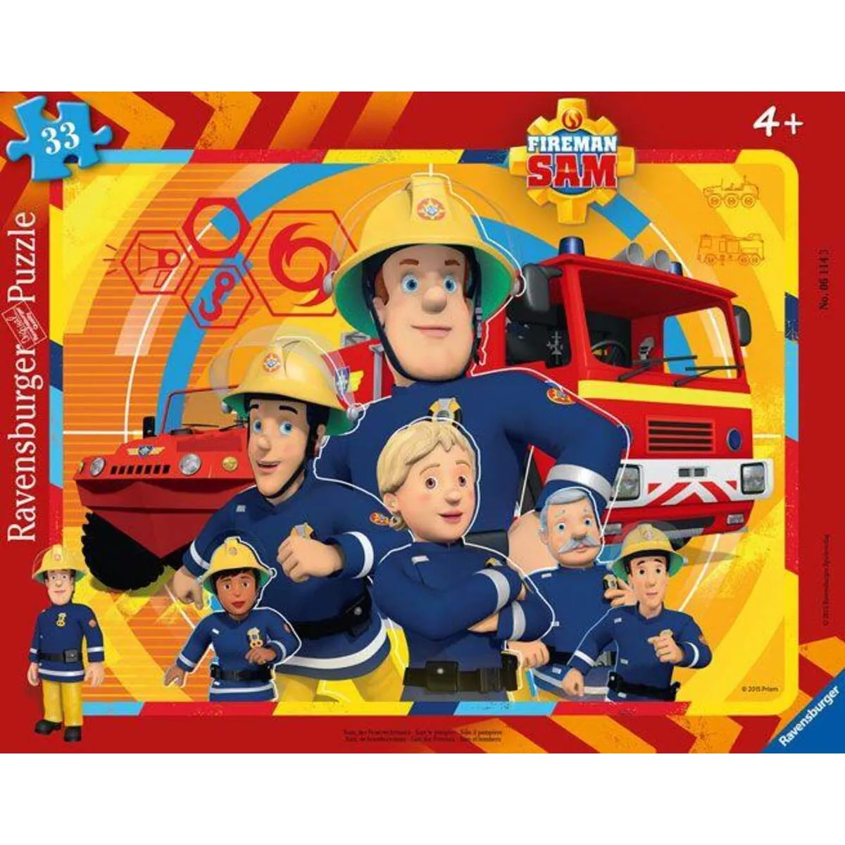 Ravensburger 06114 Kinderpuzzle 33 Teile - Sam, der Feuerwehrmann