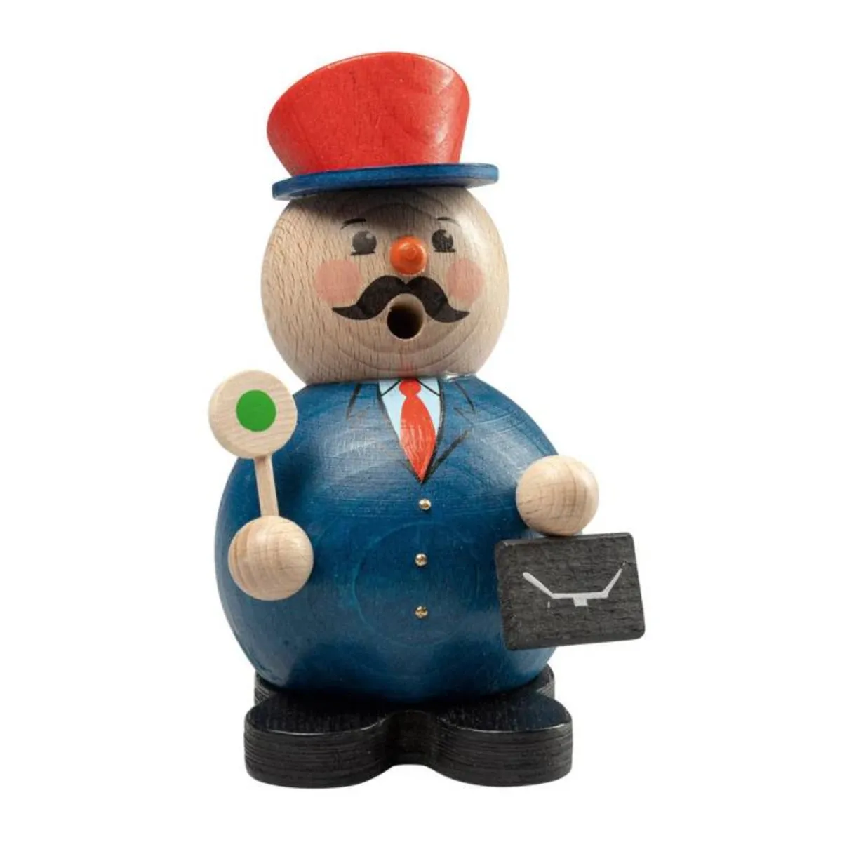 Saico Räuchermännchen Eisenbahn Schaffner 12 cm Holz