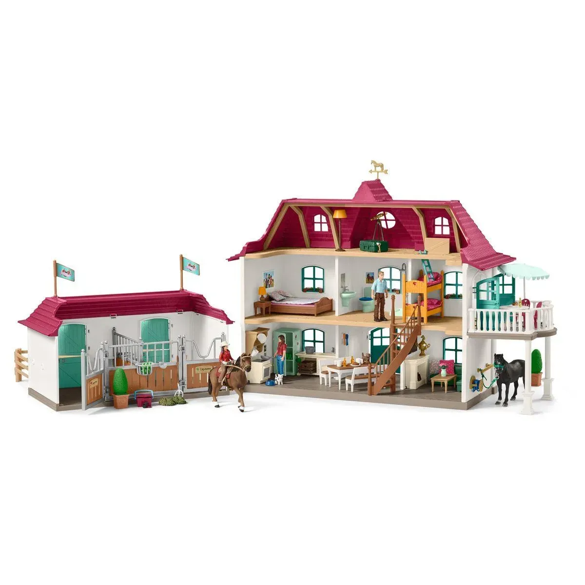 schleich® 42416 HORSE CLUB Großer Pferdehof mit Wohnhaus und Stall