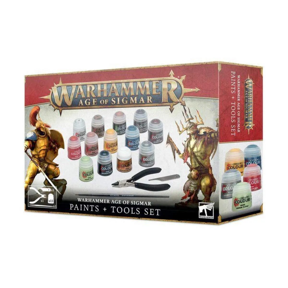 Games Workshop Warhammer Age of Sigmar - Paints + Tools Set
