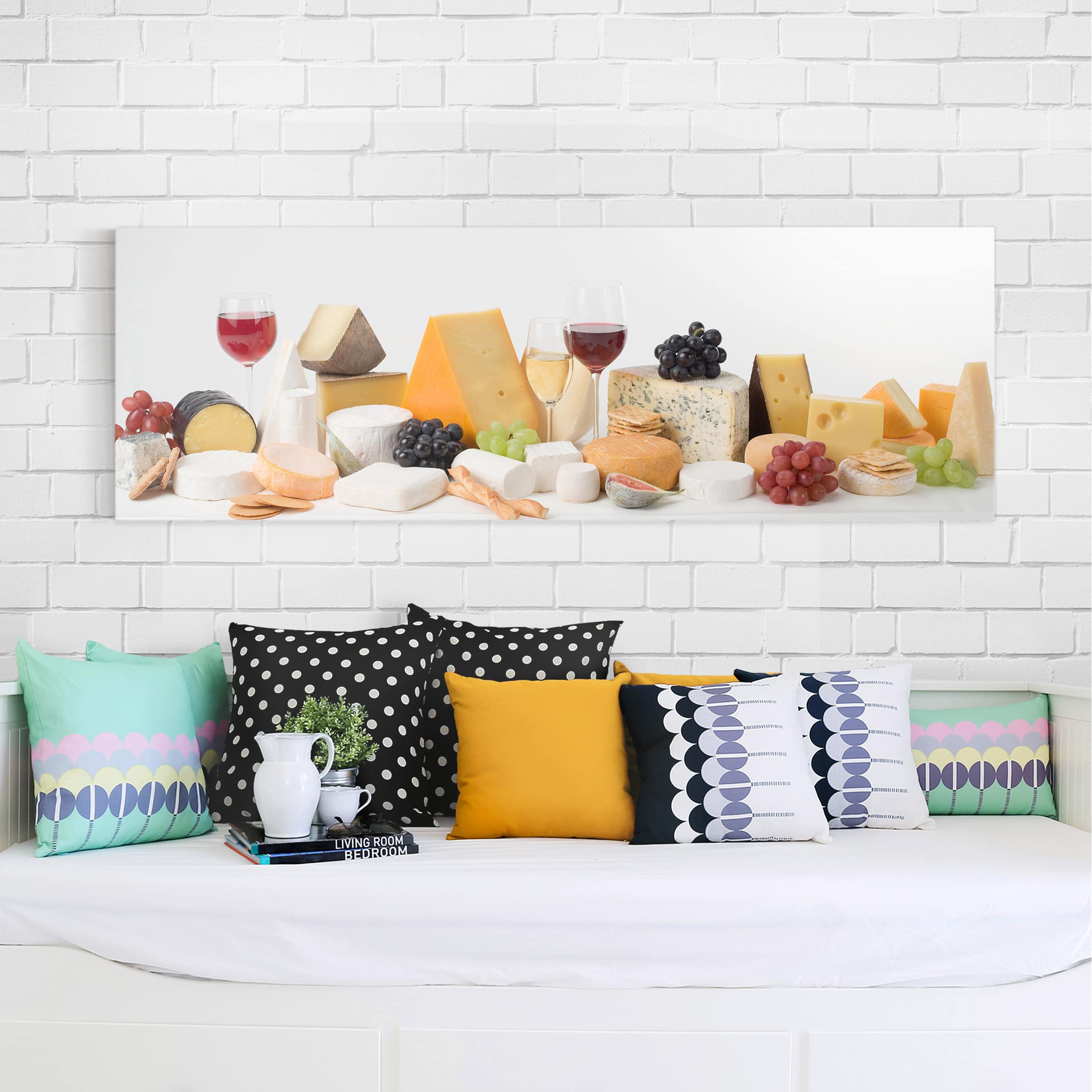 Leinwandbild - Panorama Käse-Variationen