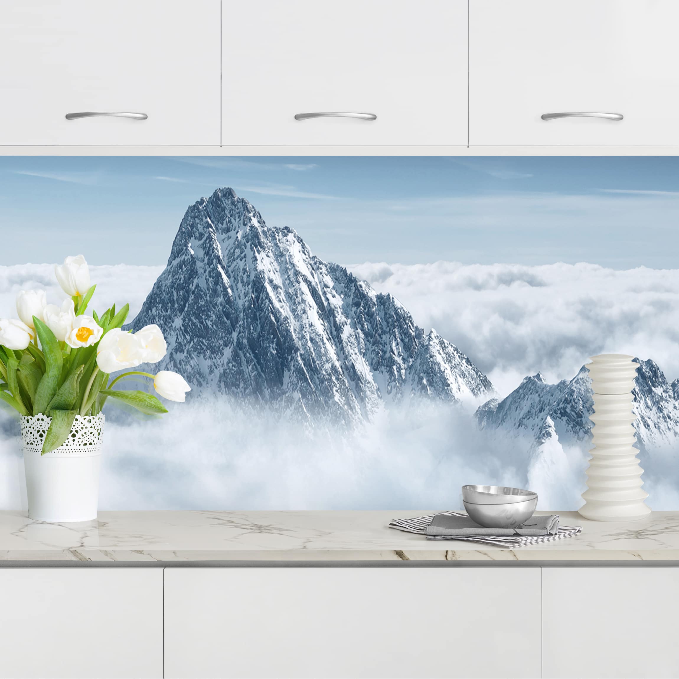 Küchenrückwand Die Alpen über den Wolken