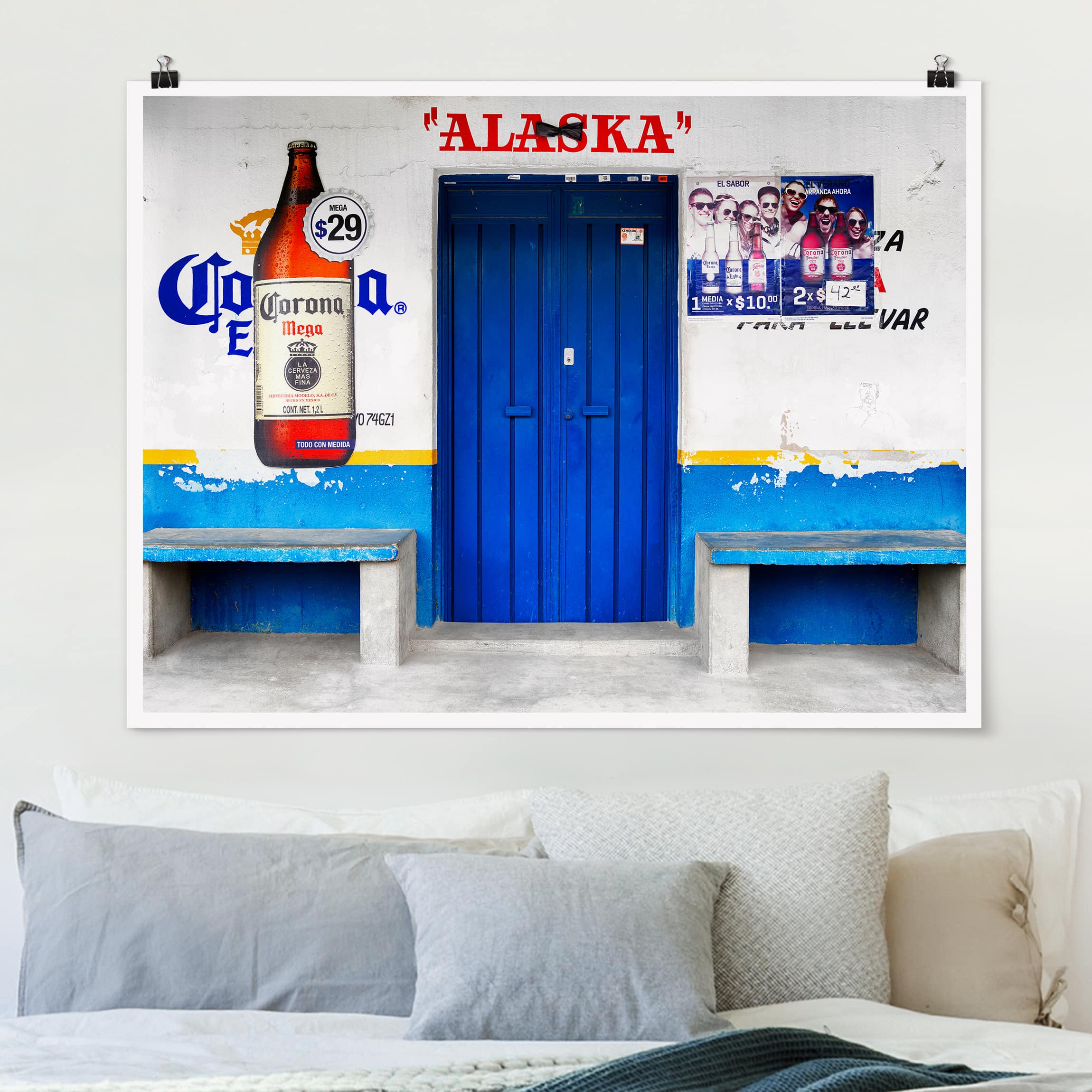 Poster - Querformat ALASKA Blue Bar