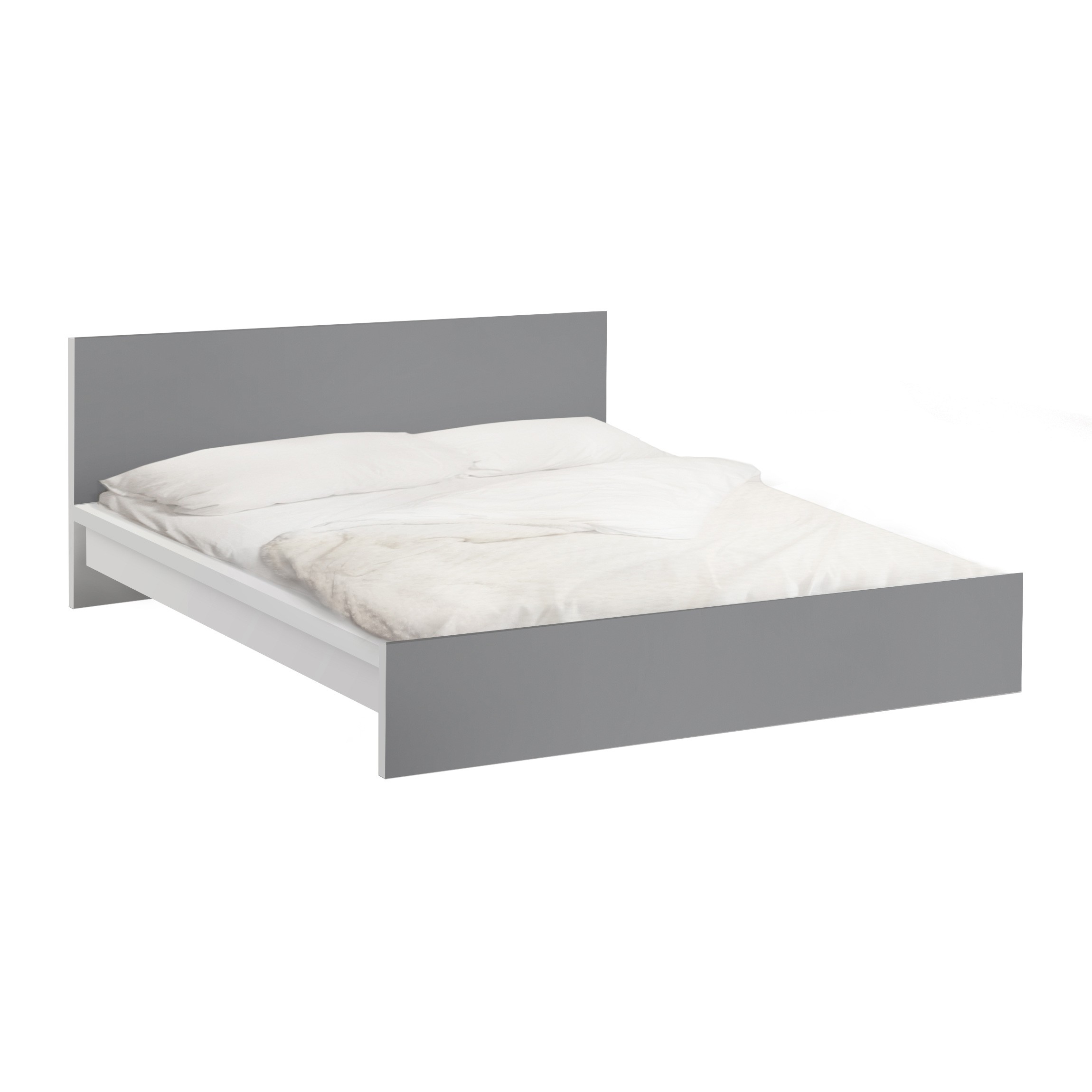 Möbelfolie für IKEA Malm Bett 140 cm Breite Colour Cool Grey