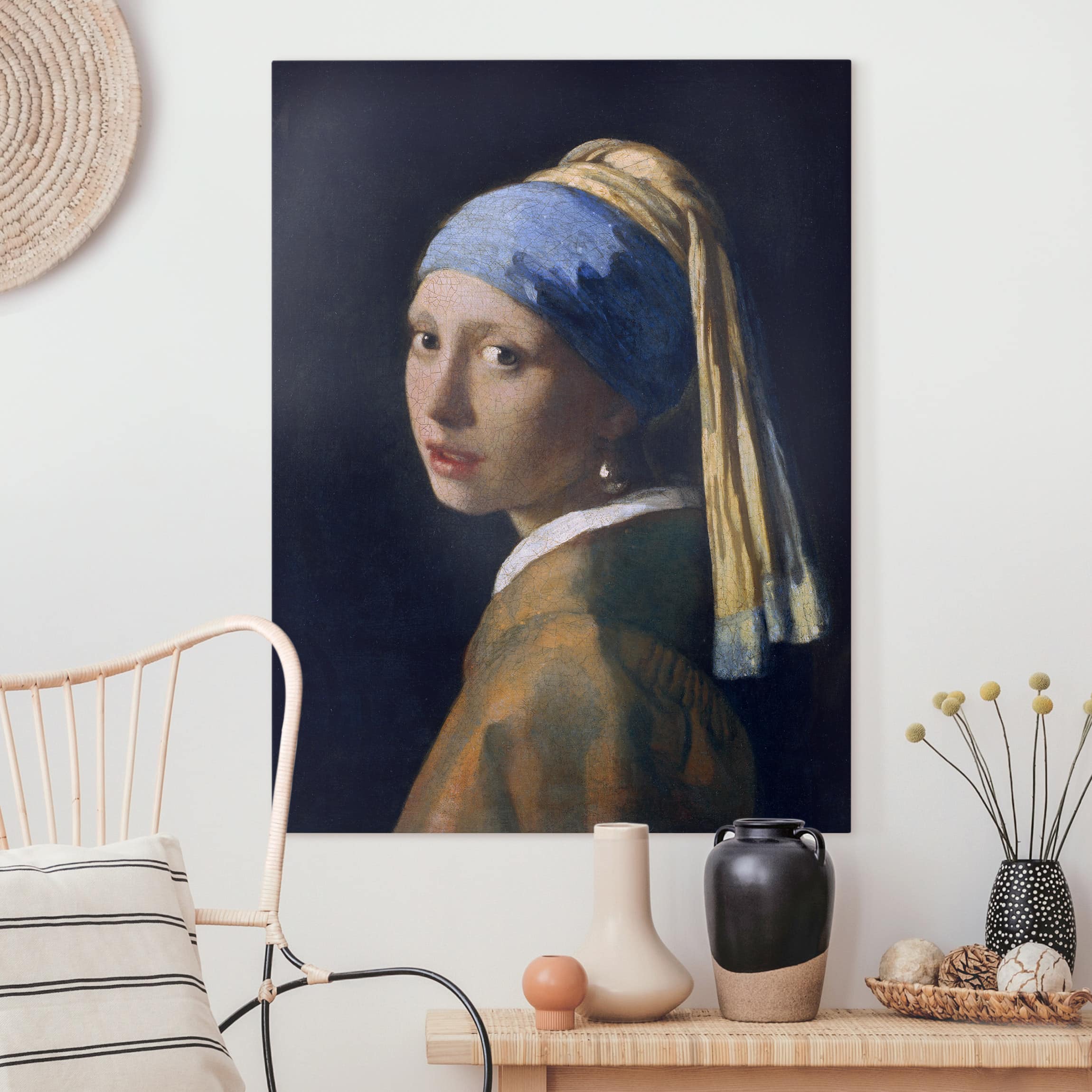 Leinwandbild - Hochformat Jan Vermeer van Delft - Das Mädchen mit dem Perlenohrgehänge