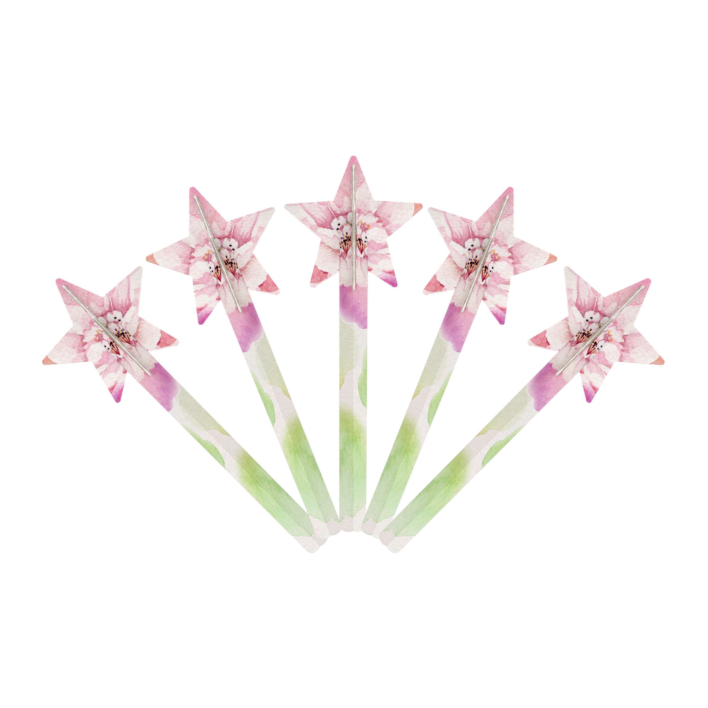 Kostüm Zauberstab 5er Set Blütenfee