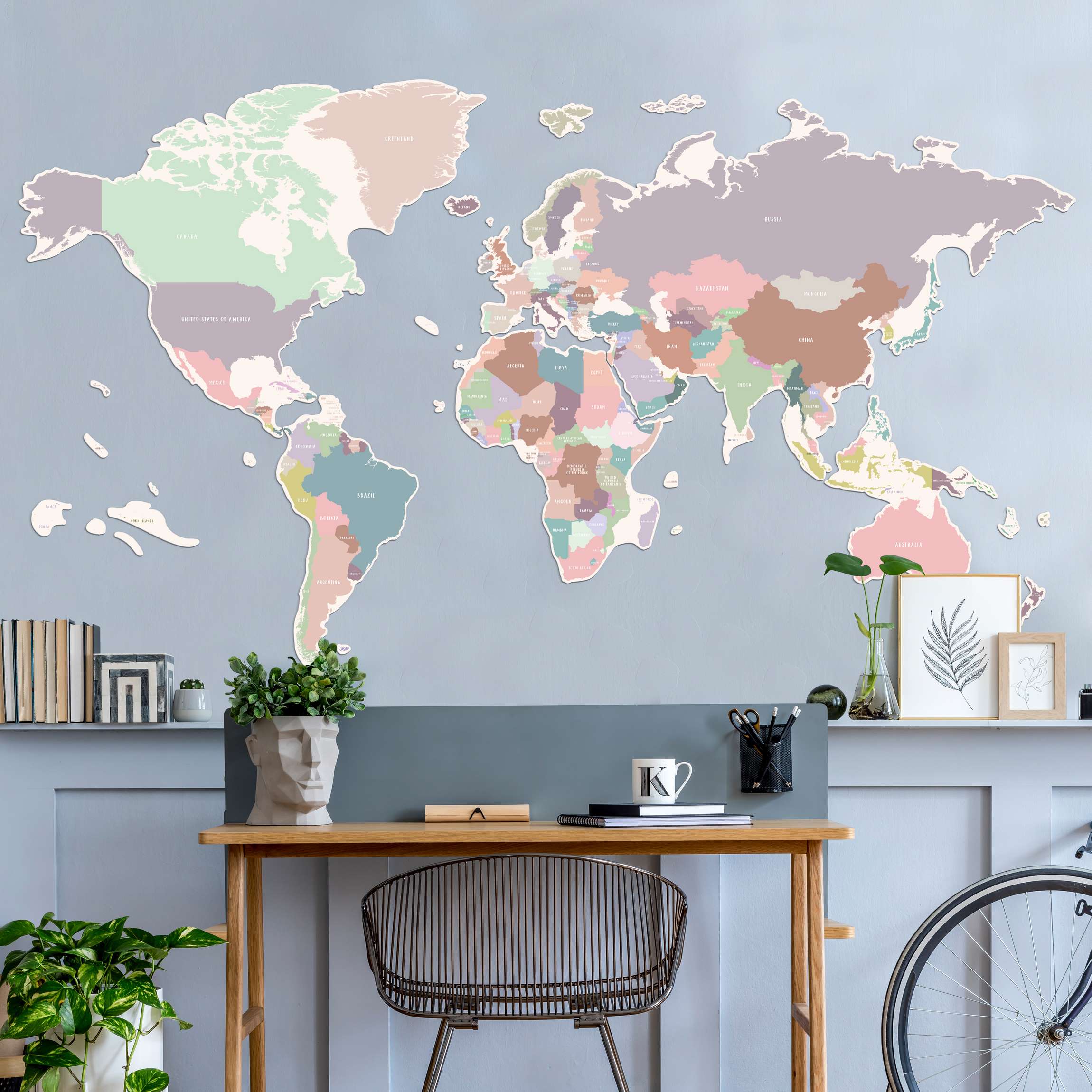 FOLDZILLA 3D Weltkarte mit Ländern