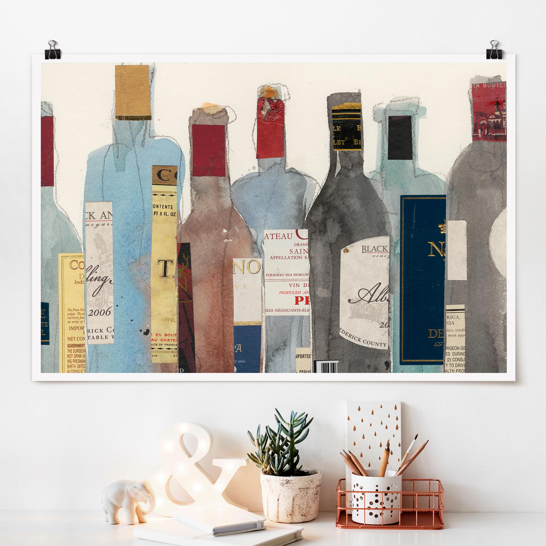 Poster Kunstdruck - Querformat Wein & Spirituosen II
