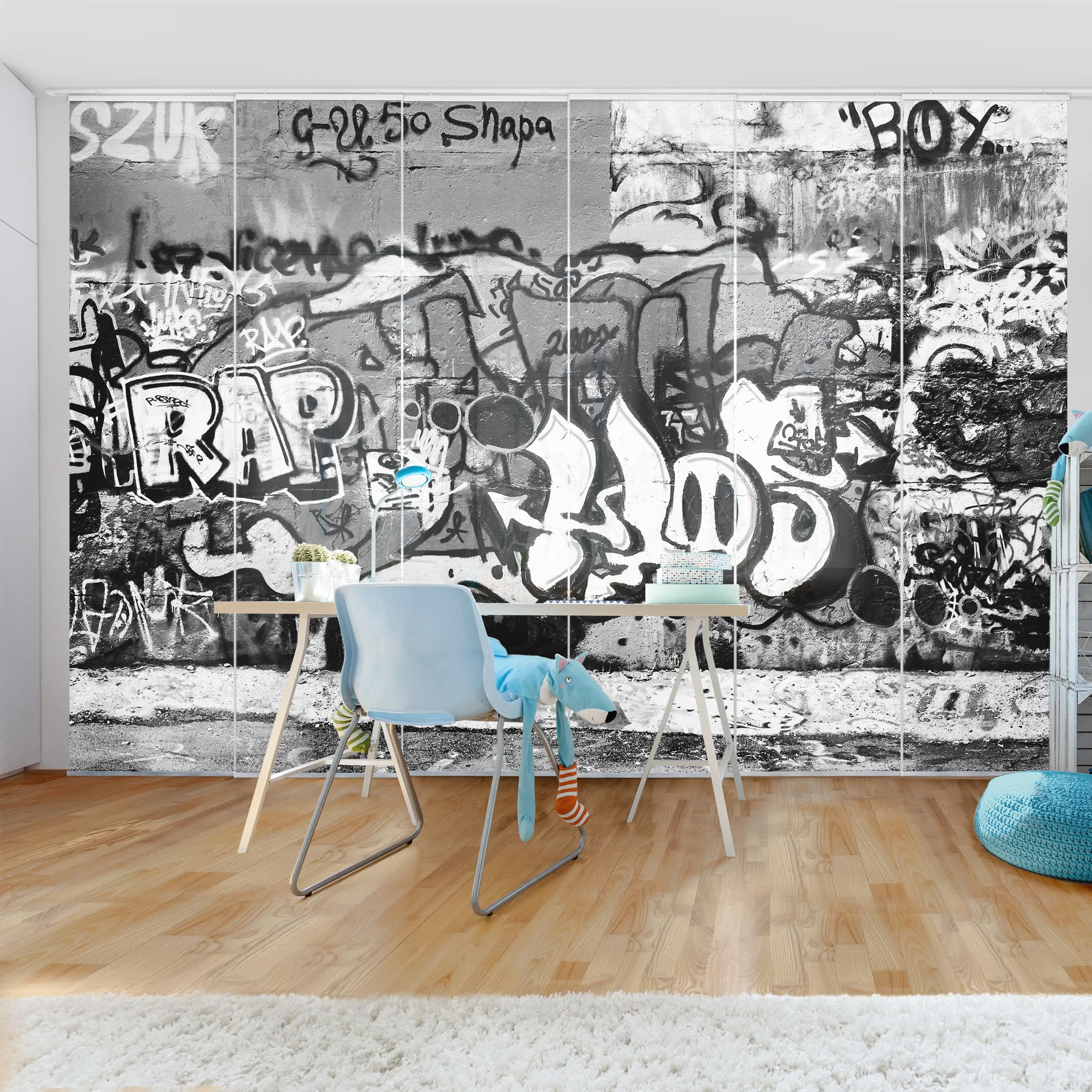 Schiebegardine Graffiti Art