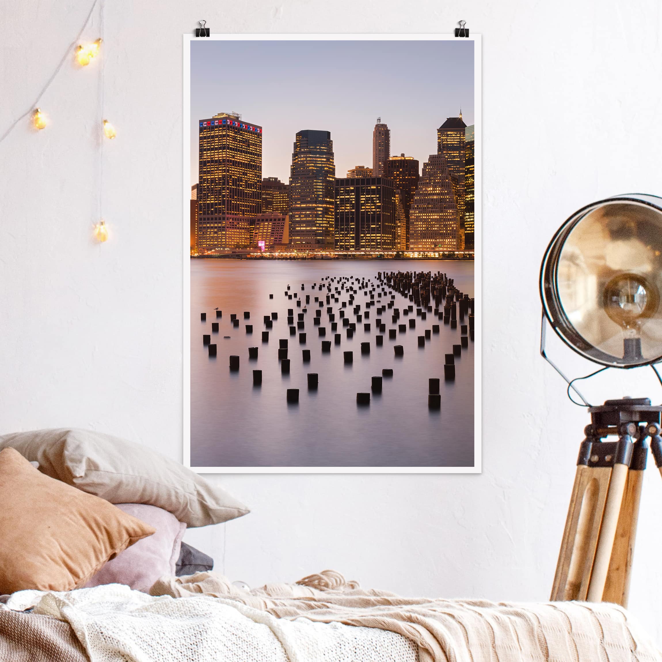 Poster - Hochformat Blick auf Manhattan Skyline