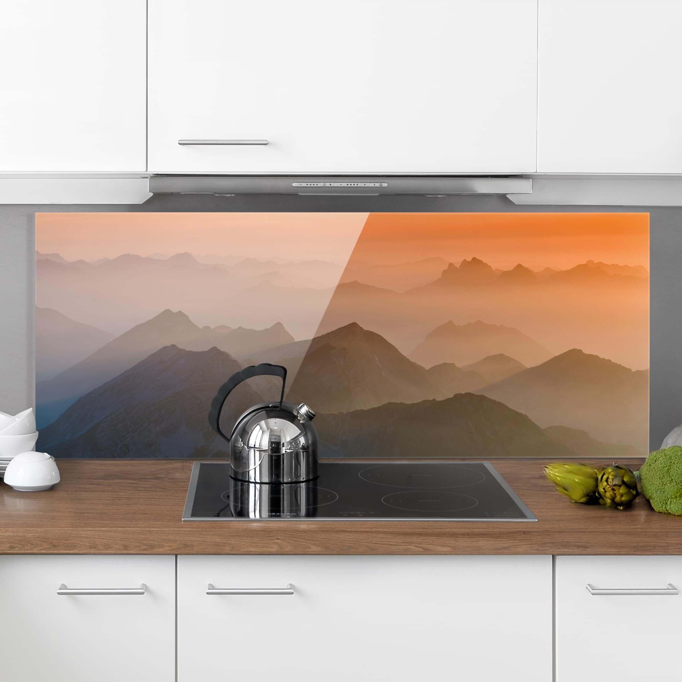 Glas Spritzschutz Blick von der Zugspitze