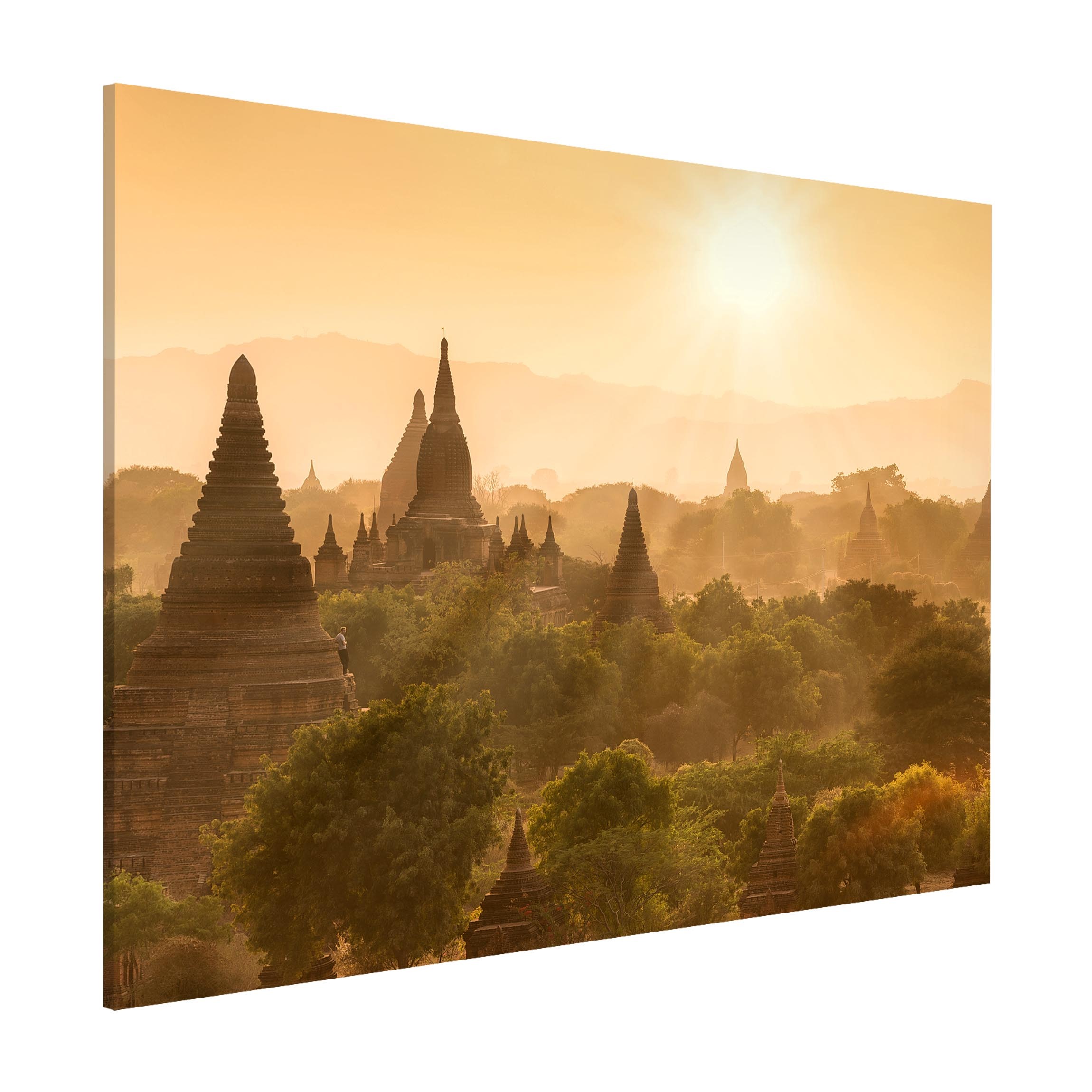 Magnettafel Sonnenuntergang über Bagan