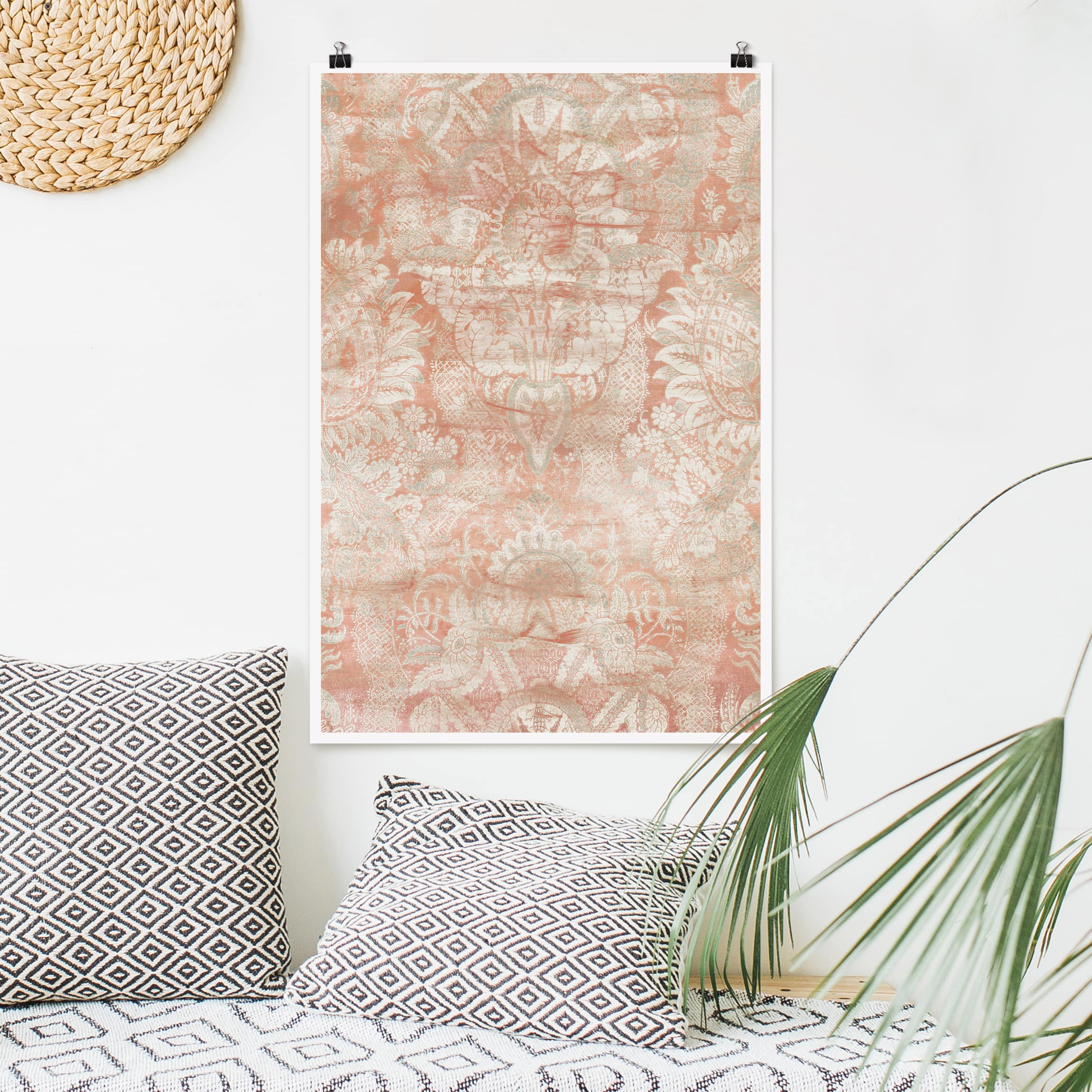 Poster - Hochformat Ornamentgewebe I