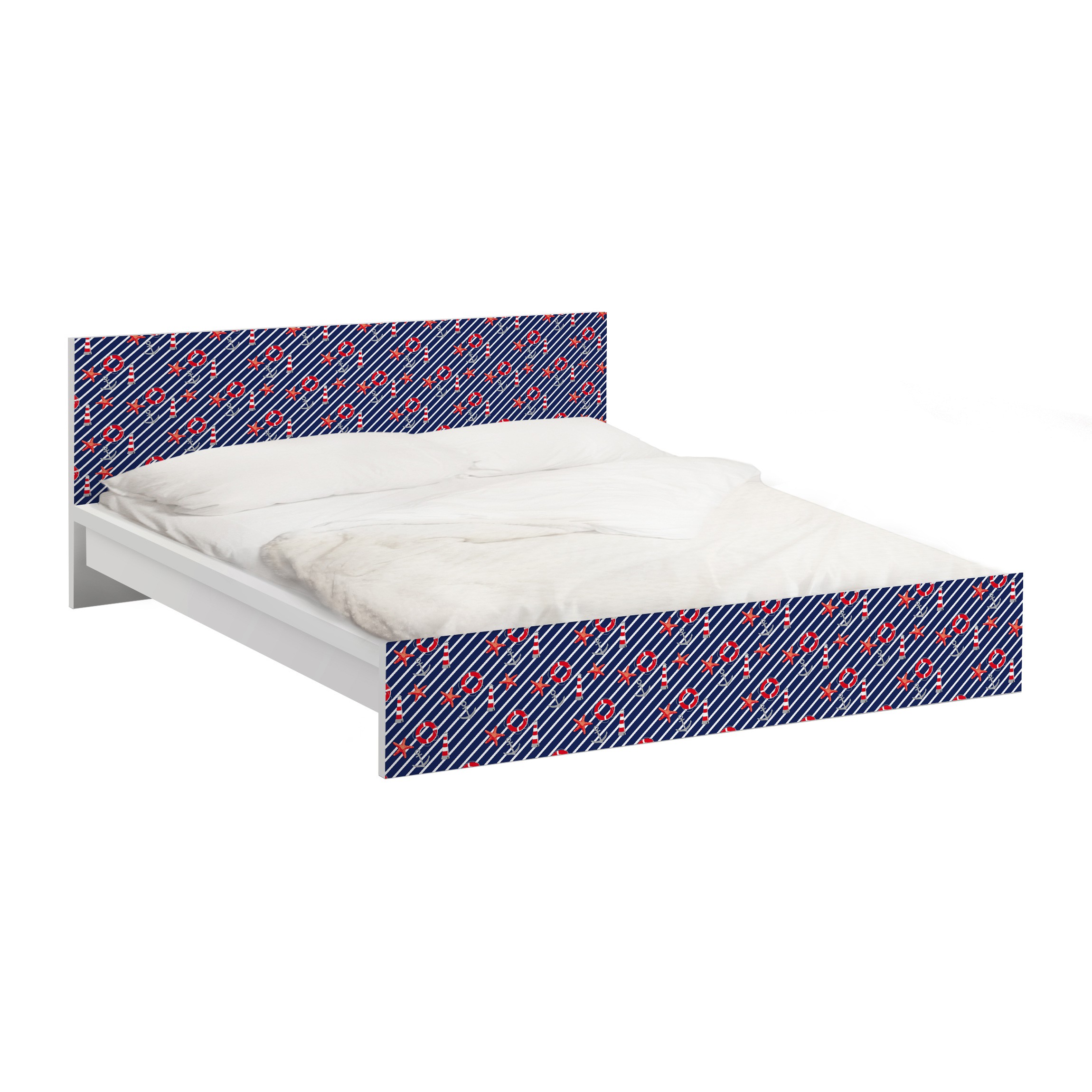 Möbelfolie für IKEA Malm Bett 140 cm Breite Saint Tropez