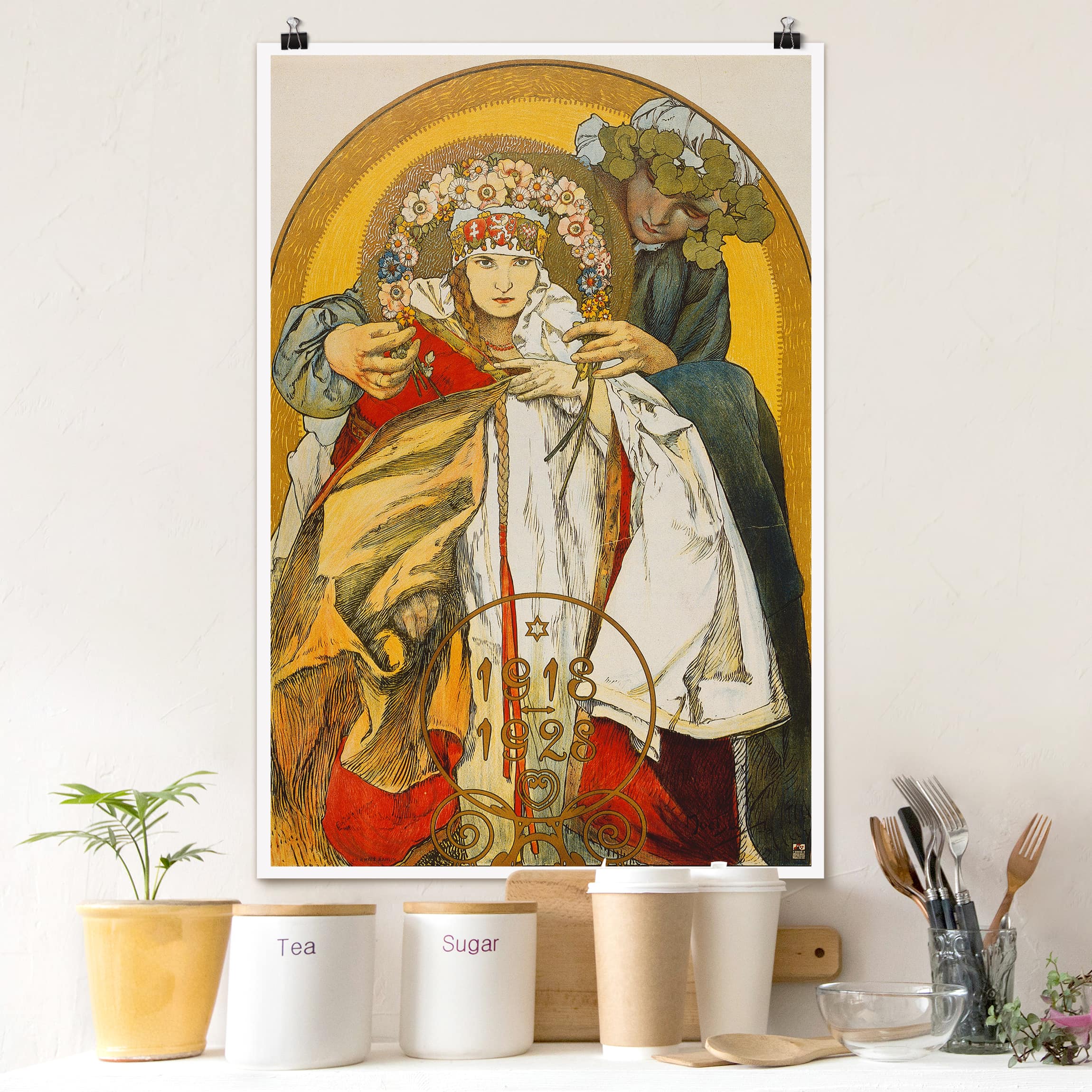 Poster - Hochformat Alfons Mucha - Plakat Tschechoslowakischen Republik