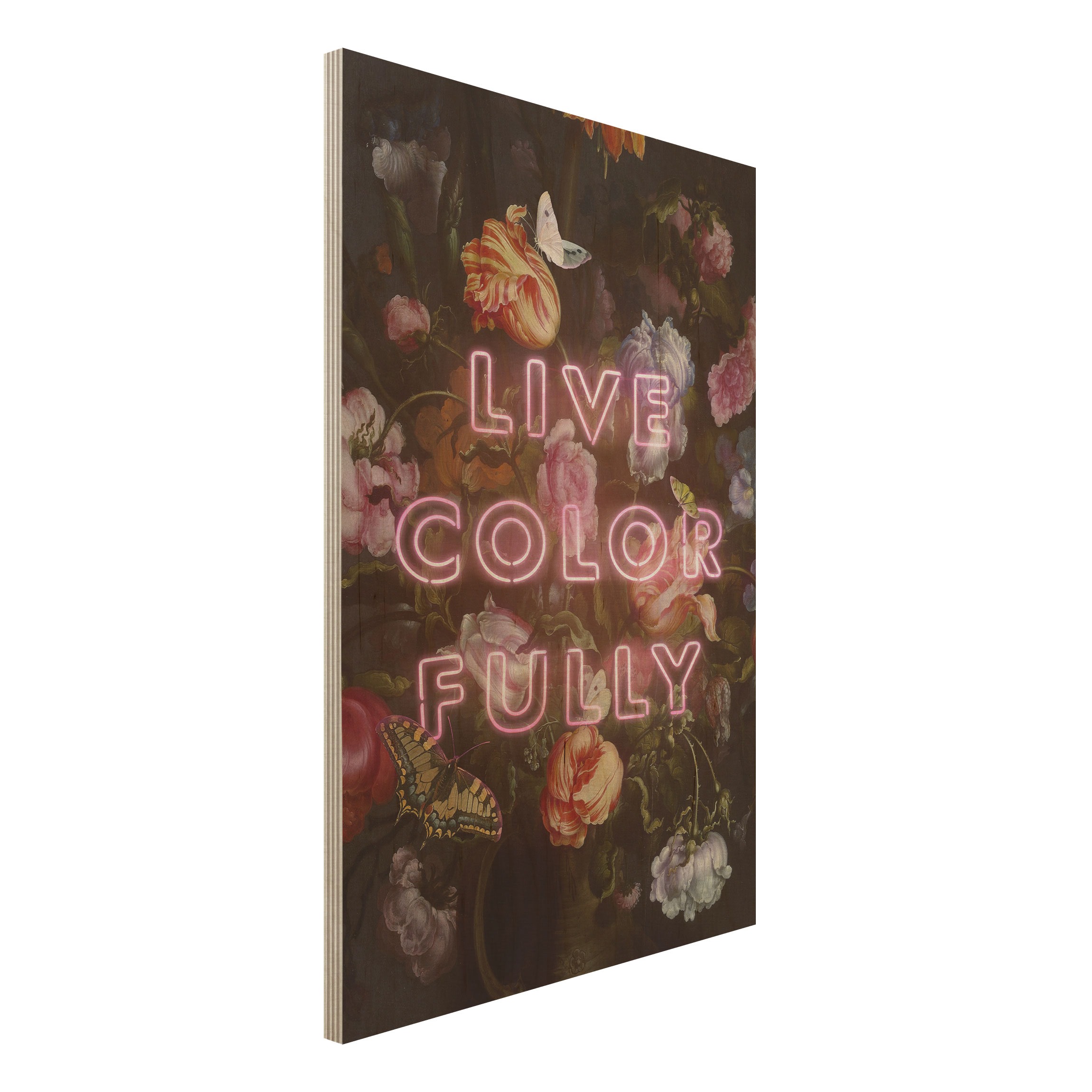 Holzbild - Hochformat 2:3 Live Color Fully