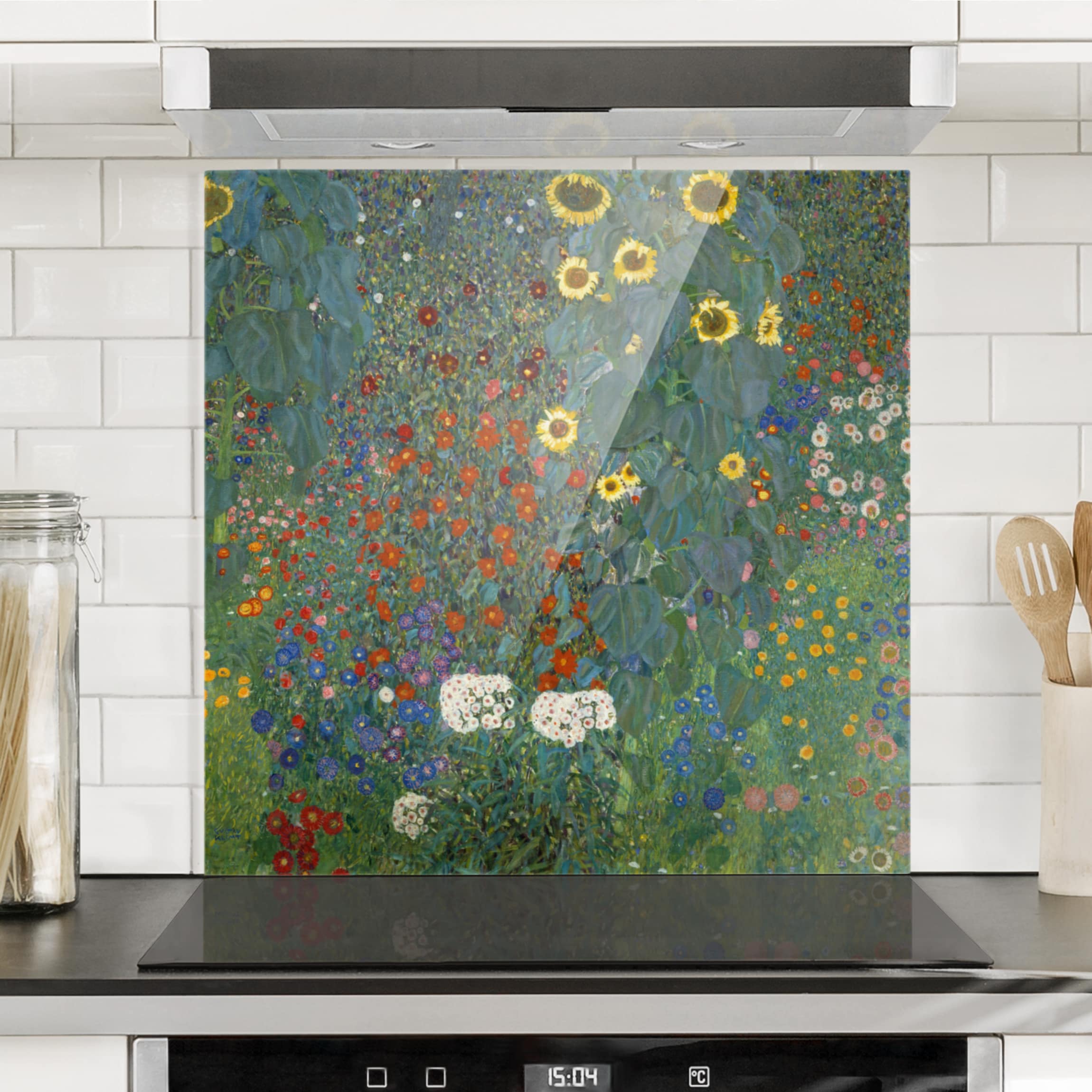 Spritzschutz Gustav Klimt - Garten Sonnenblumen