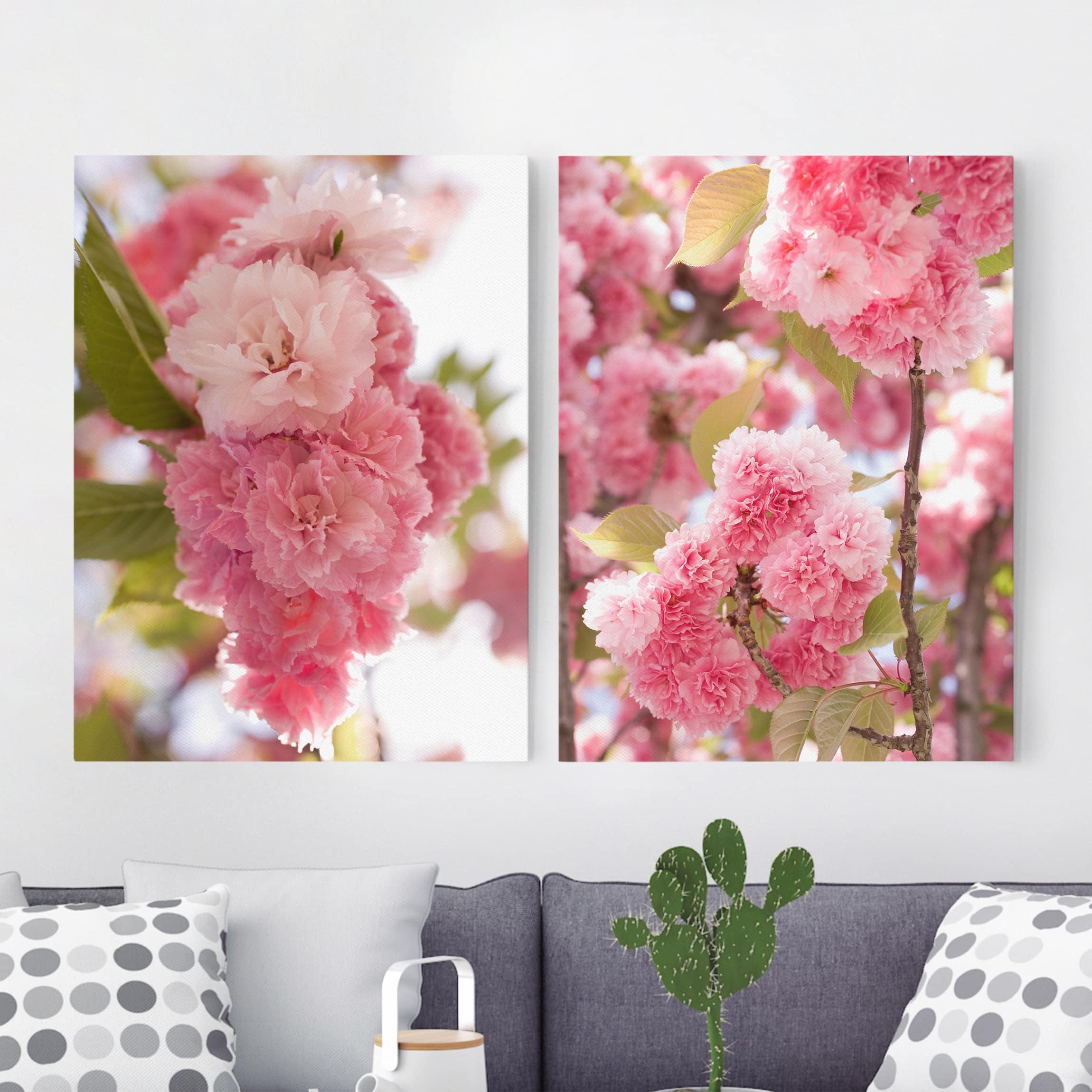 2-teiliges Leinwandbild Küche Japanische Zierkirsche