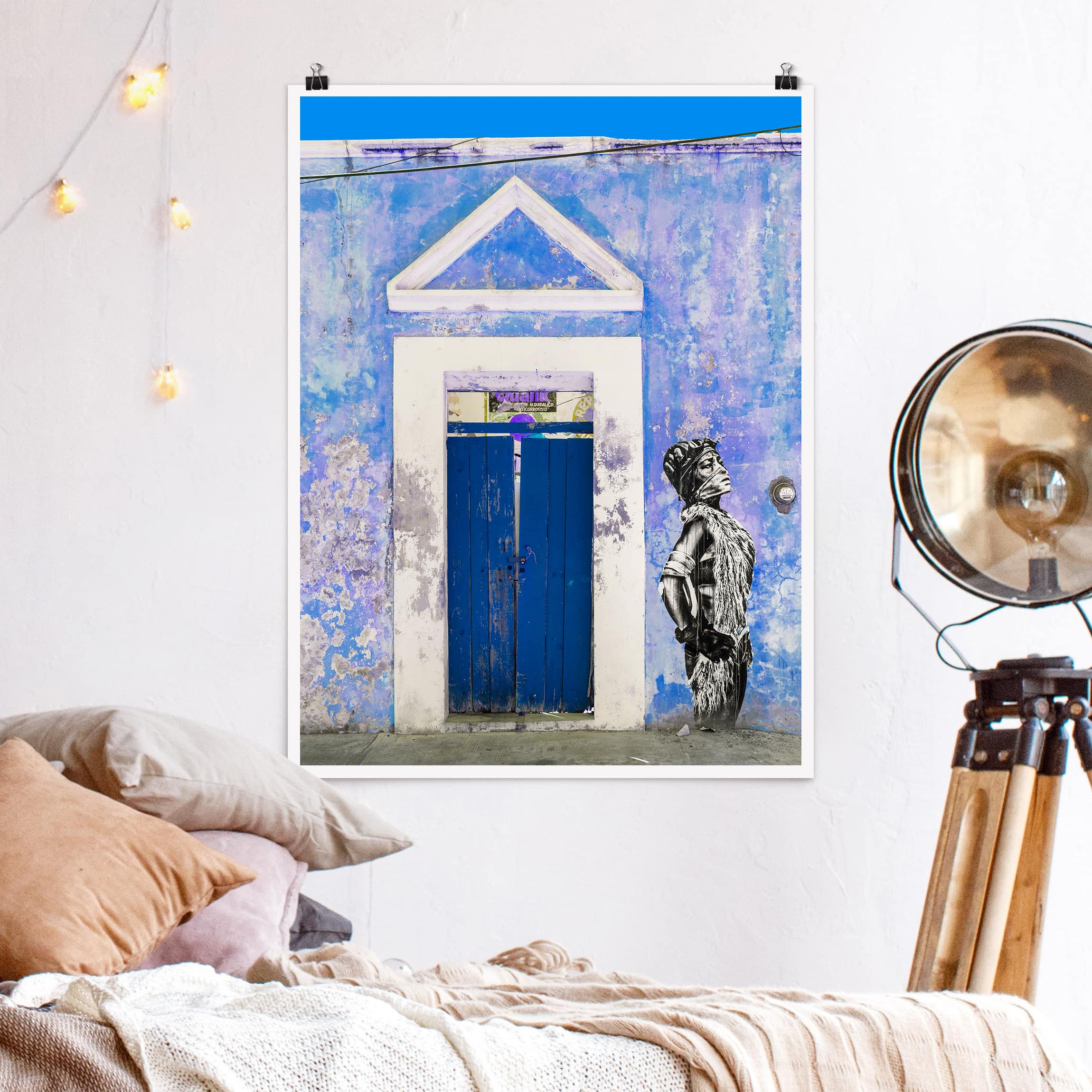 Poster - Hochformat Blauer Haupteingang