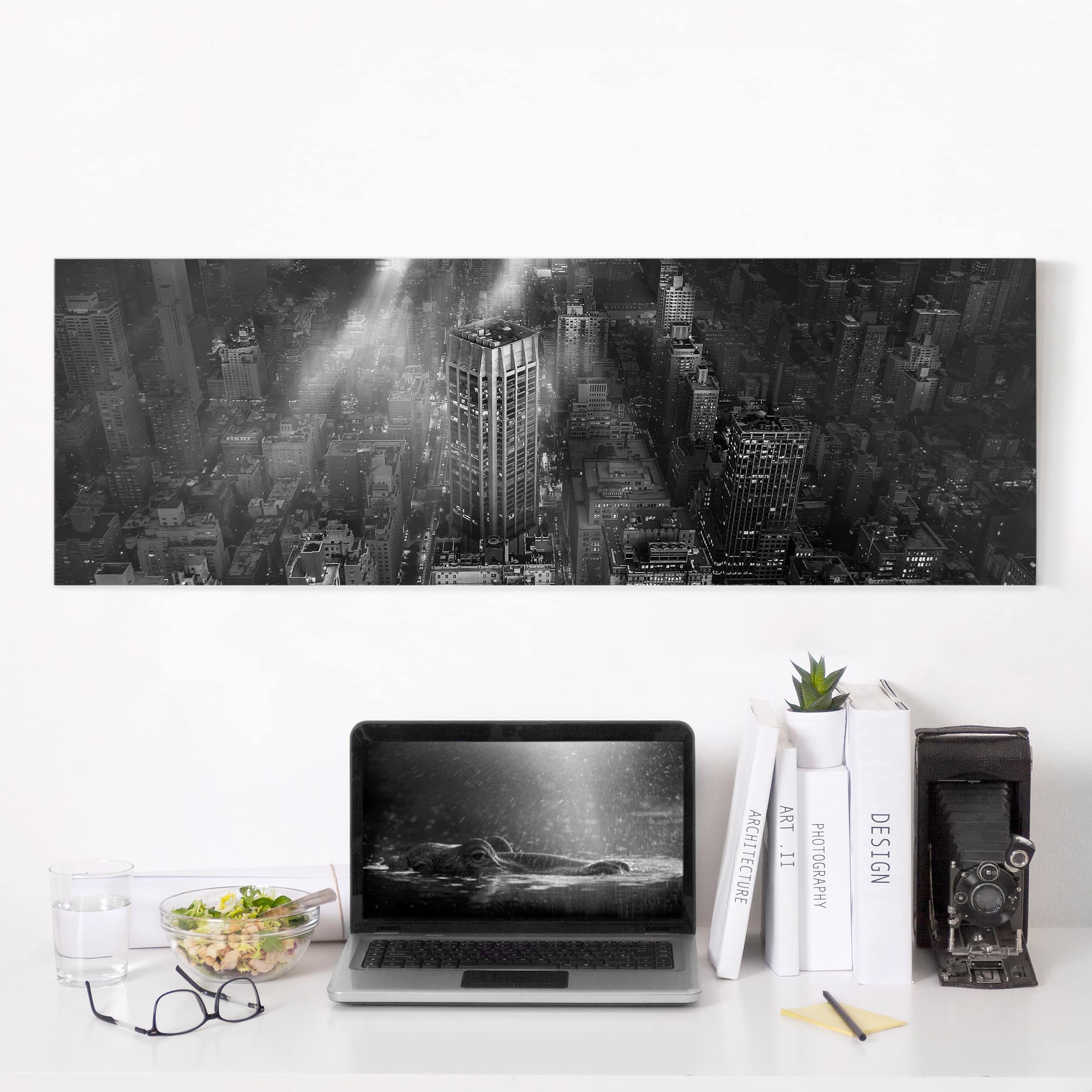 Leinwandbild - Panorama Sonnenlicht über New York City