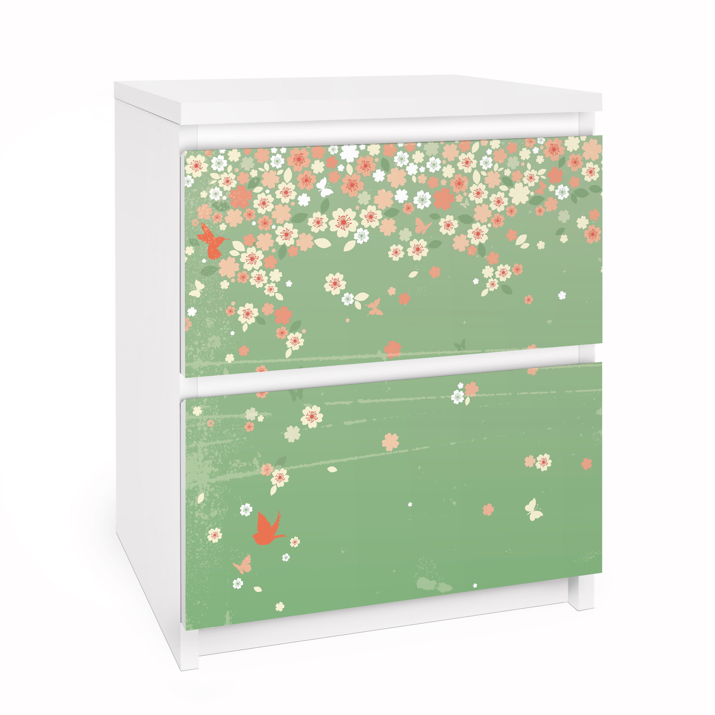 Möbelfolie für IKEA Malm Kommode 2 Schubladen No.EK236 Spring Background