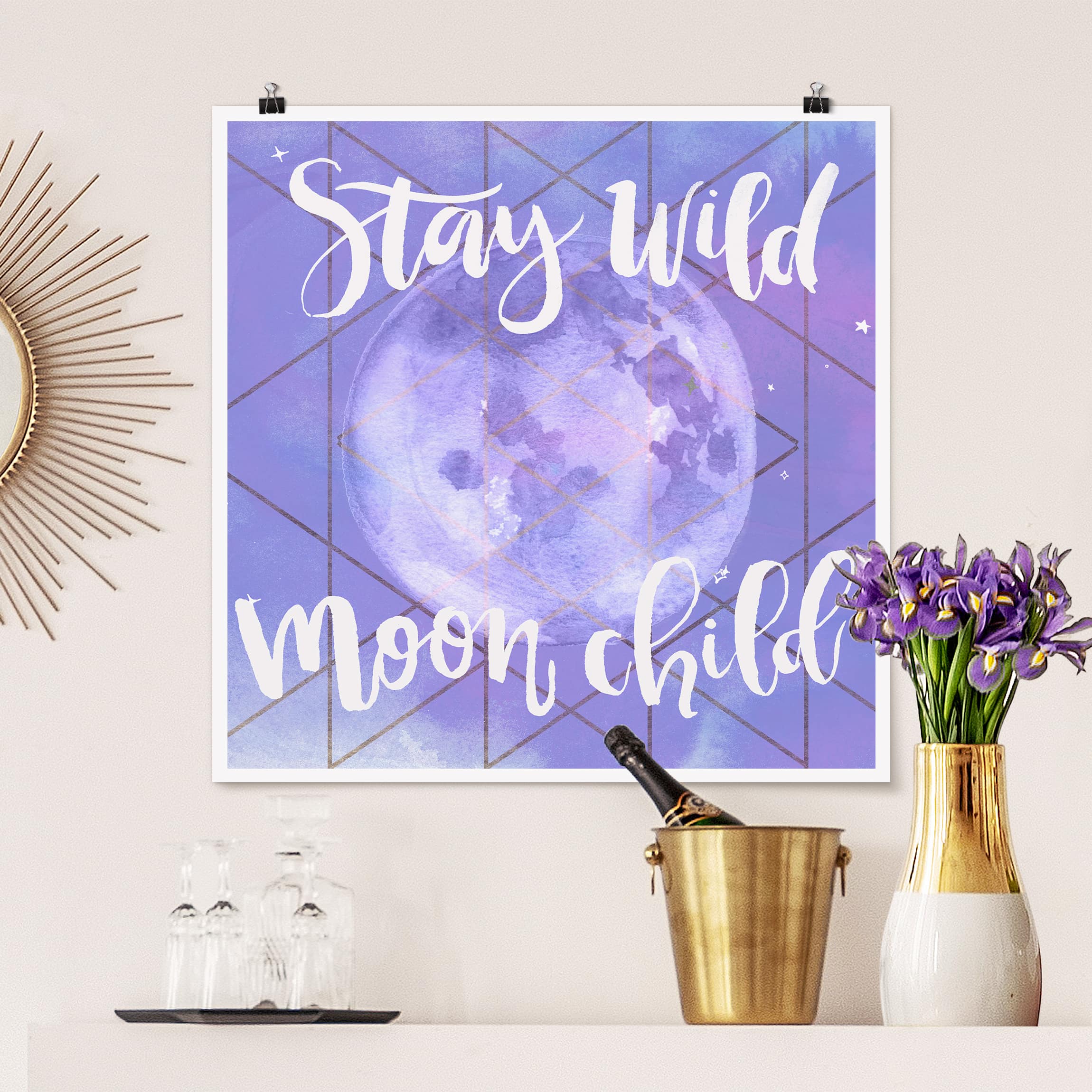 Poster Mond-Kind - Stay wild