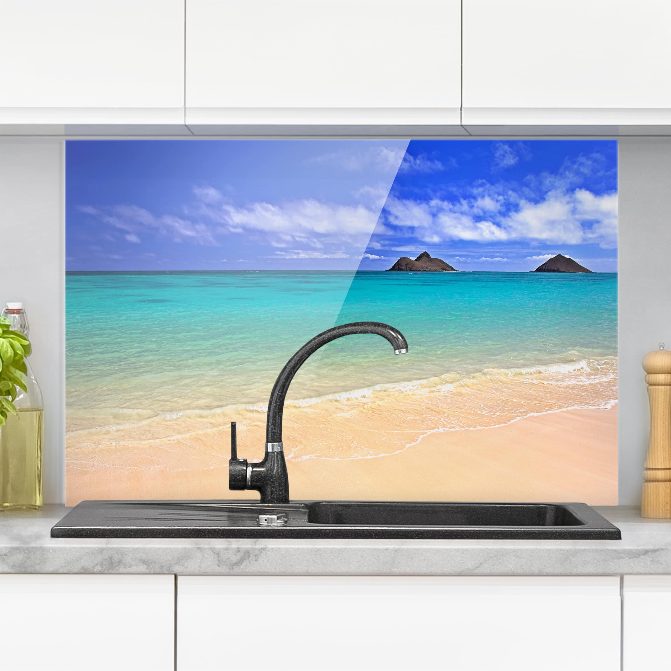 Glas Spritzschutz - Querformat 3:2 Paradise Beach