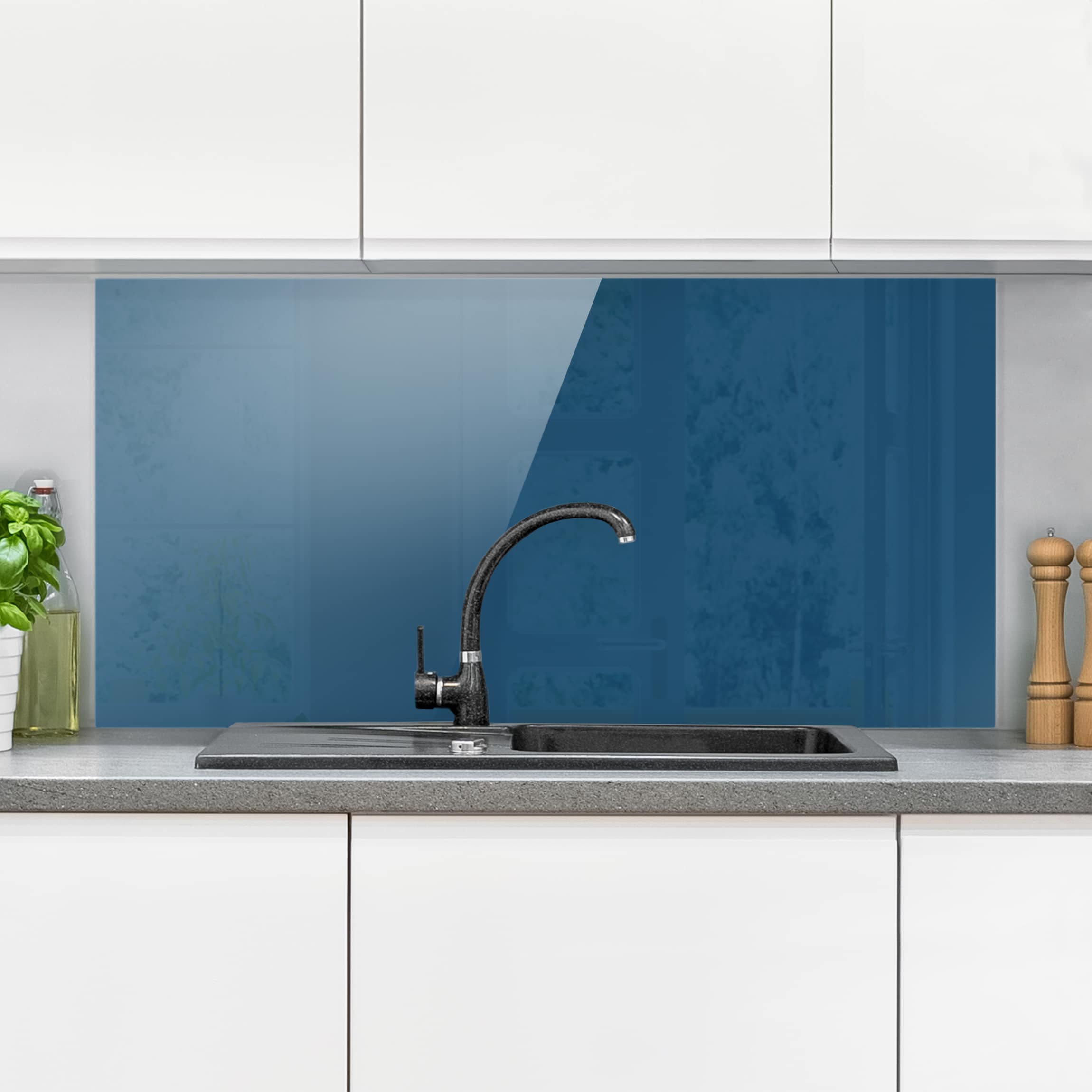 Glas Spritzschutz Preussisch-Blau
