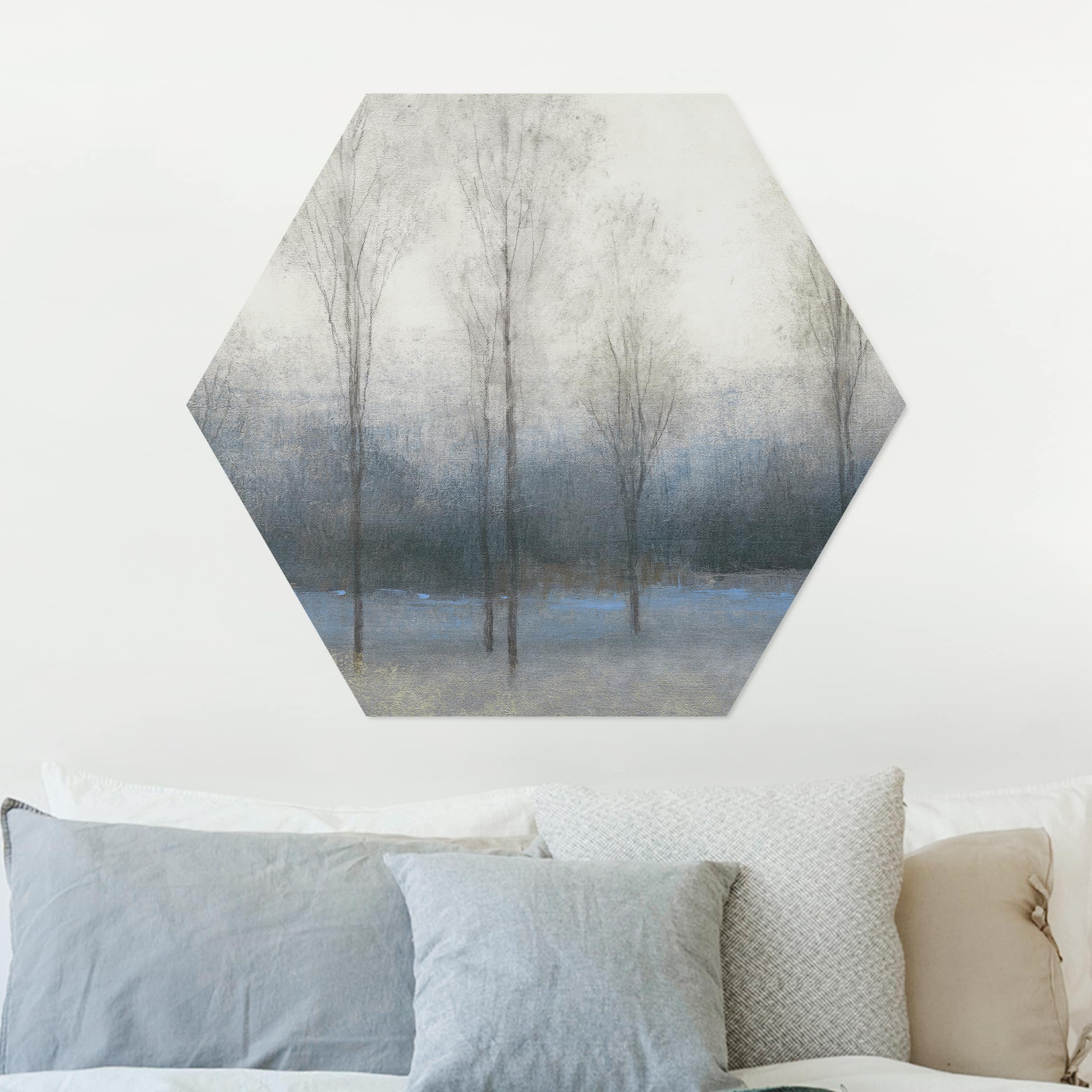 Hexagon-Alu-Dibond Bild Letzter Herbsttag I