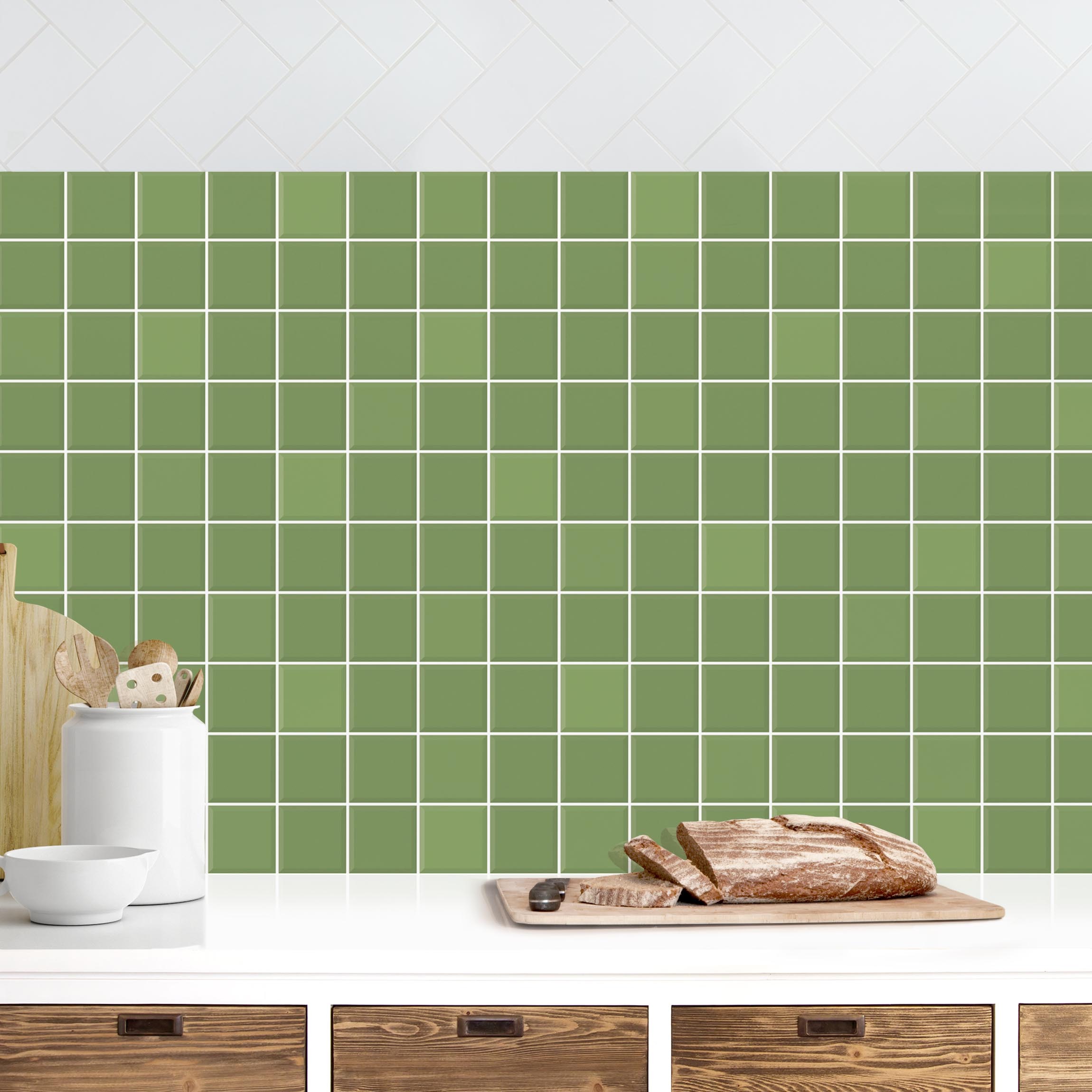 Küchenrückwand Mosaik Fliesen - Grün